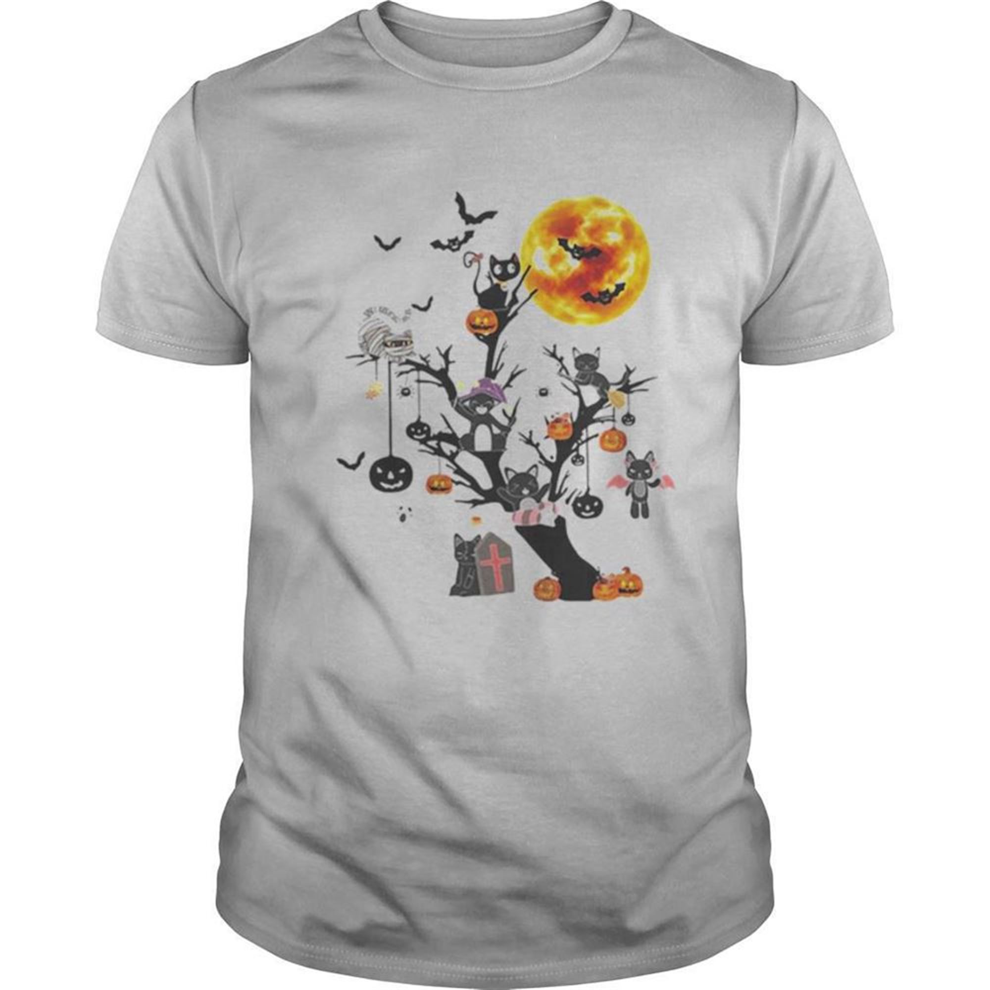 Cat Tree Happy Halloween Shirt