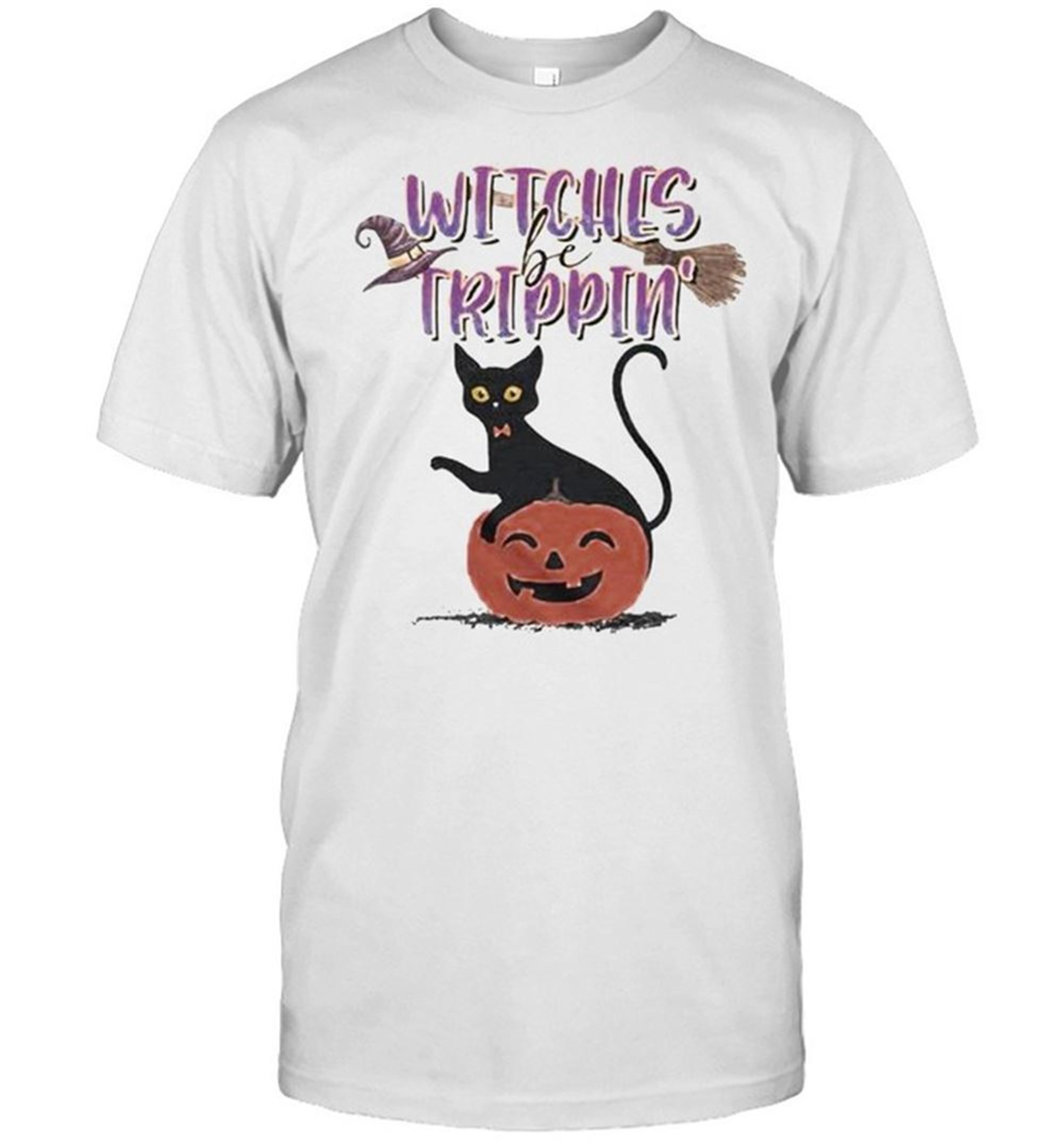 Cat Witches Be Trippin Halloween Shirt