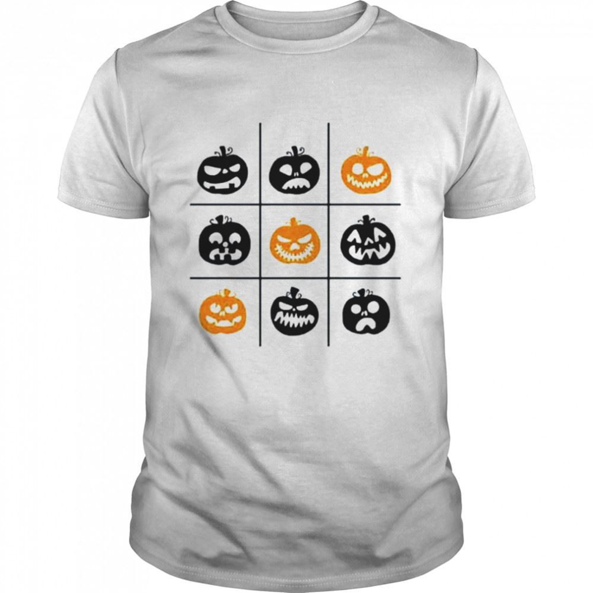 Checkered Pumpkin Heads Halloween Party Shirt