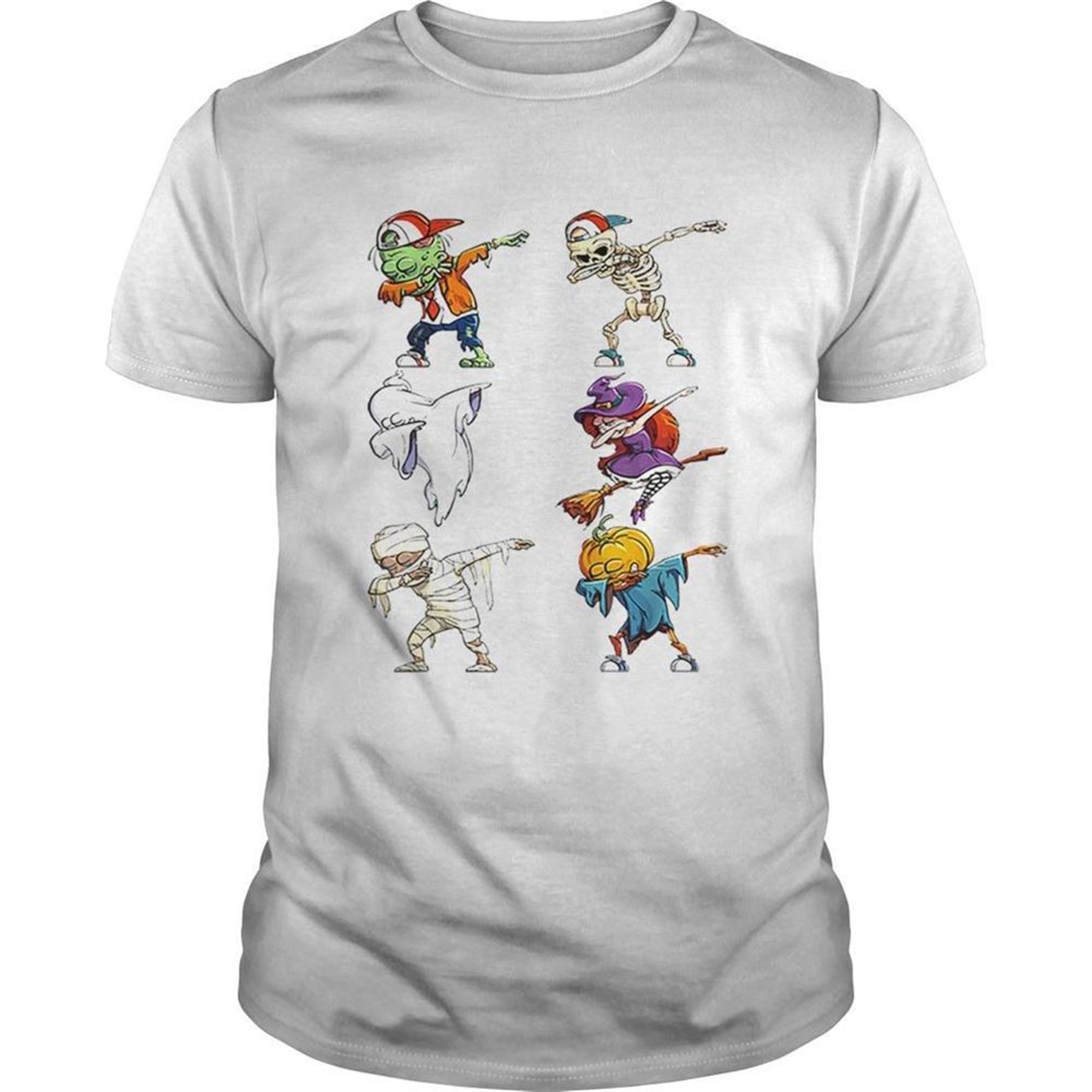 Dabbing Halloween Costume Zombie Boo Witch Skeleton Shirt