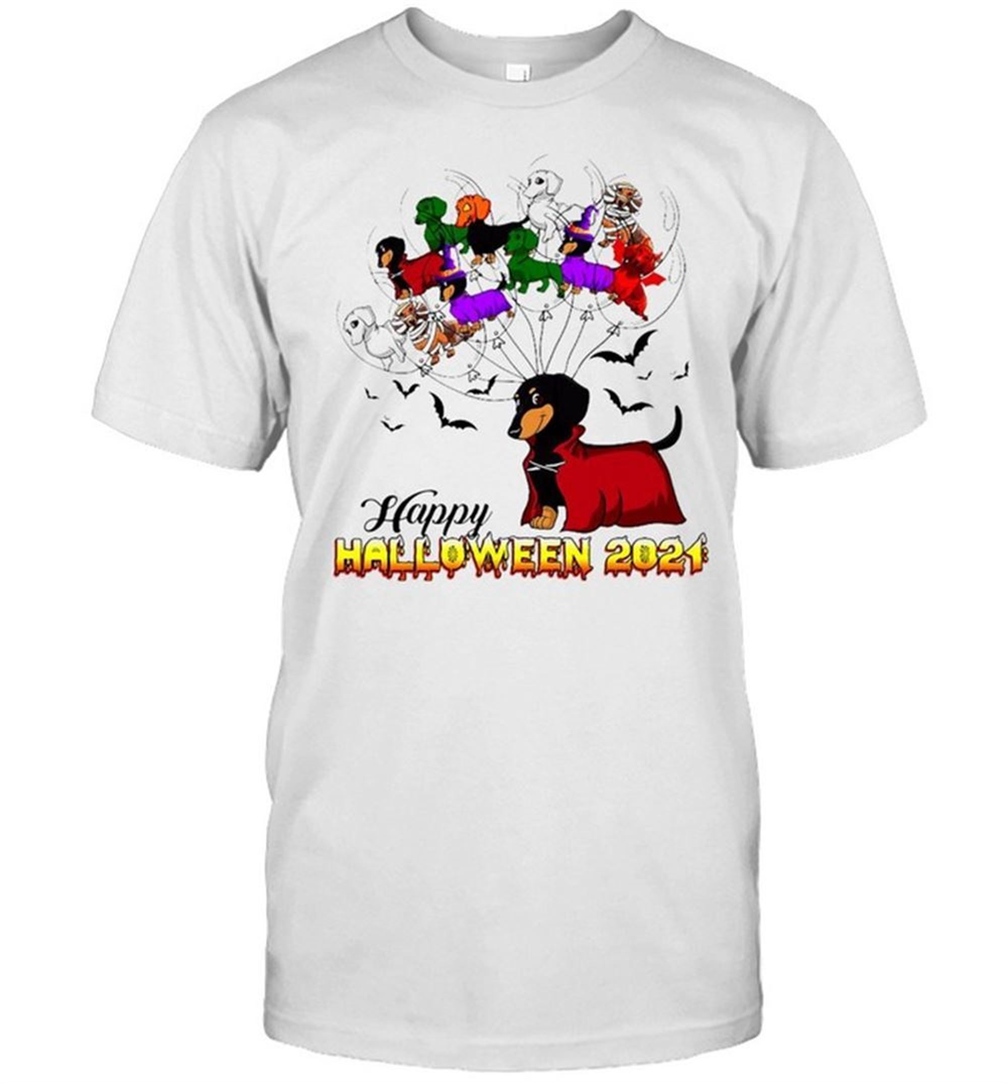 Dachshund Happy Halloween 2021 T-shirt