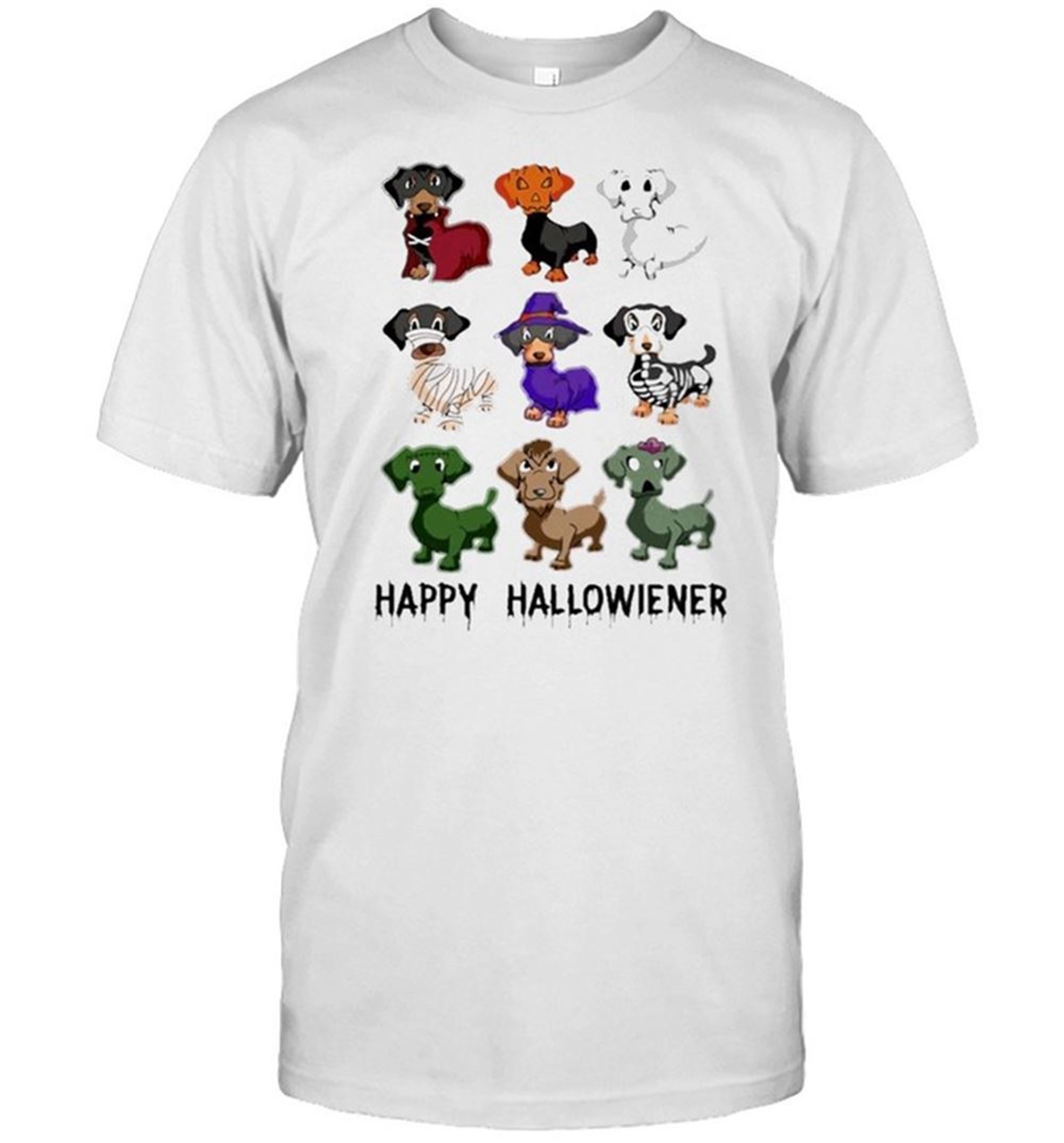 Dachshunds Witch Happy Halloween Shirt