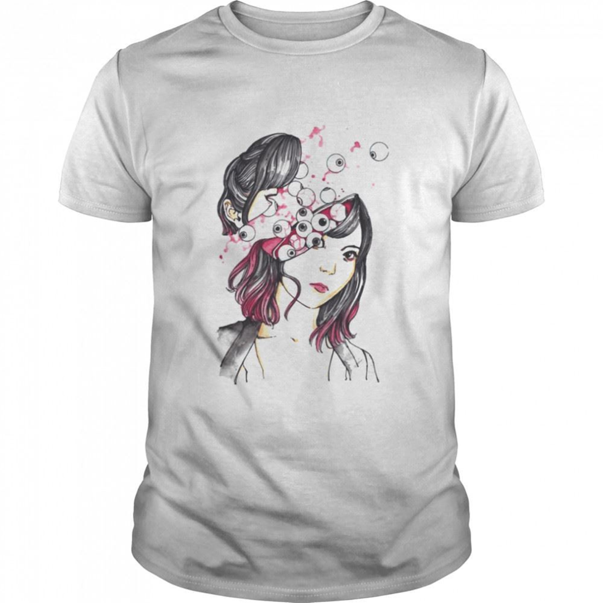 Eyeballs Anime Scarry Horror Halloween Manga Shirt