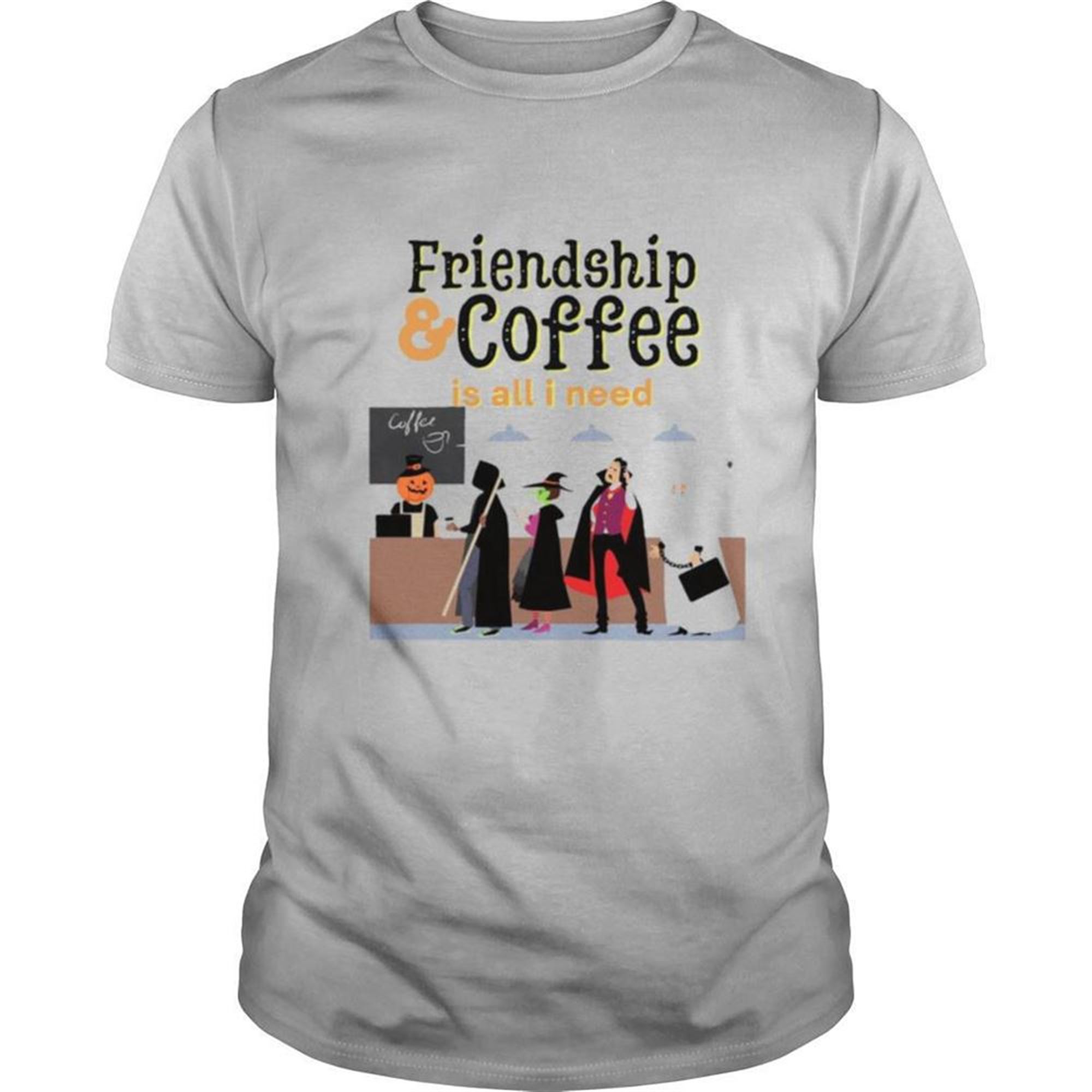 Friendship And Coffee Is All I Need Halloween Shirt