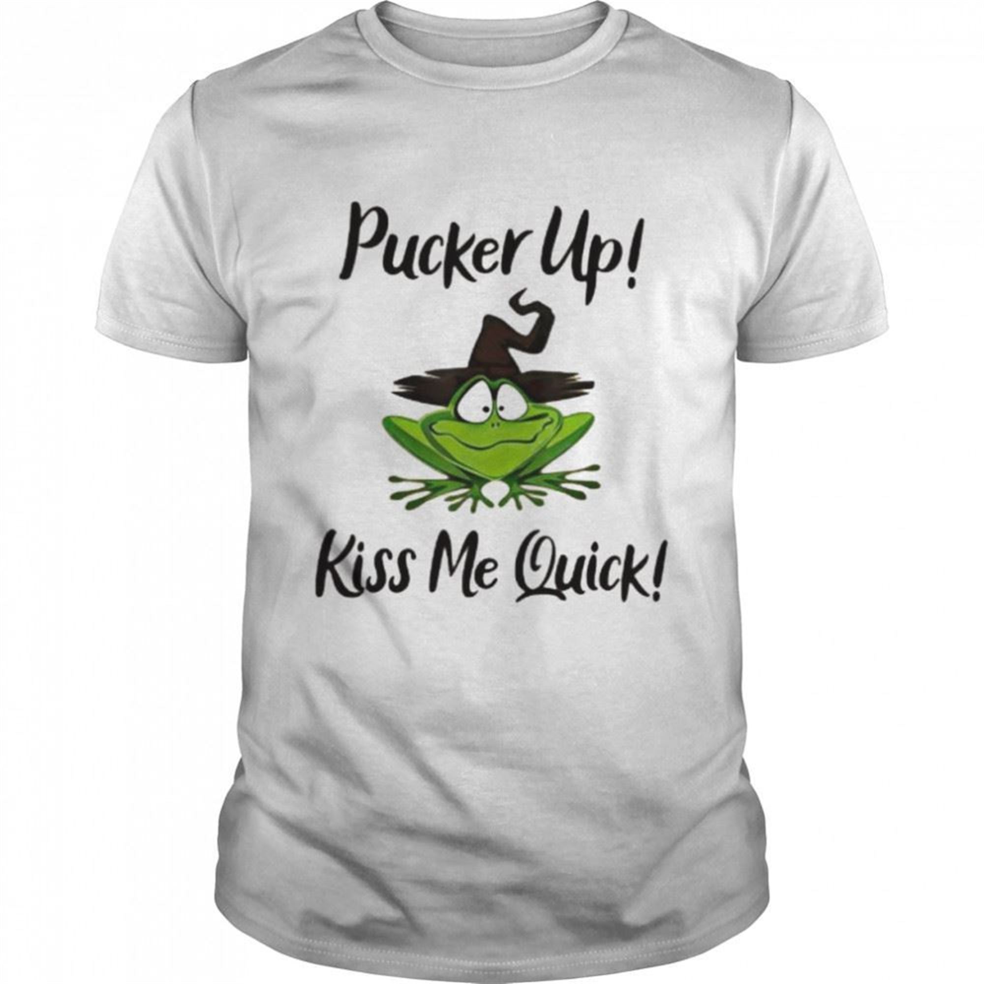 Frog Halloween Pucker Up Kiss Me Quick Shirt