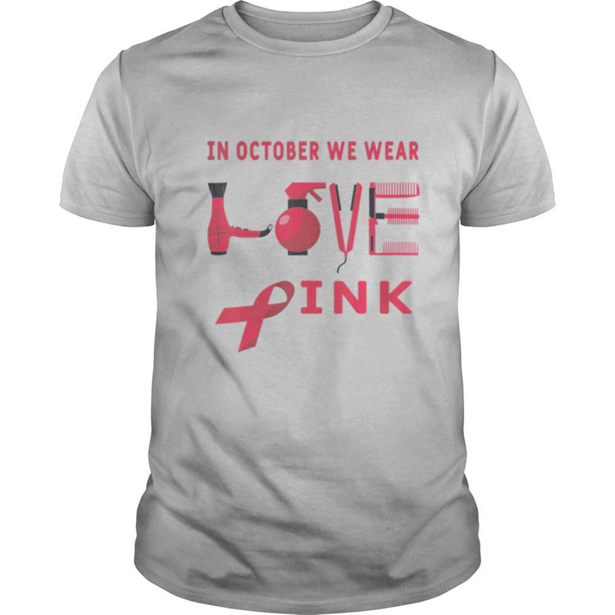 Hairstylist Breast Cancer Awareness Halloween Hairdresser Shirt