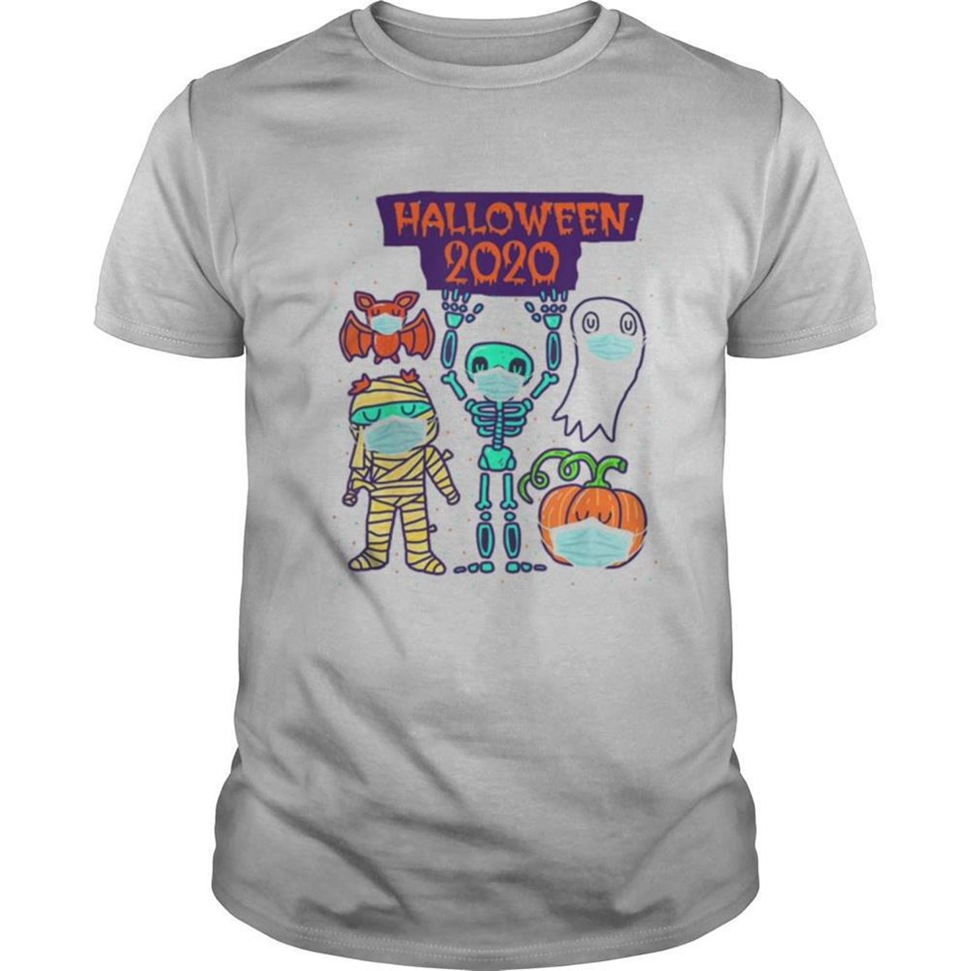 Halloween 2020 Skeleton Pumpkin Ghost Quarantine Shirt