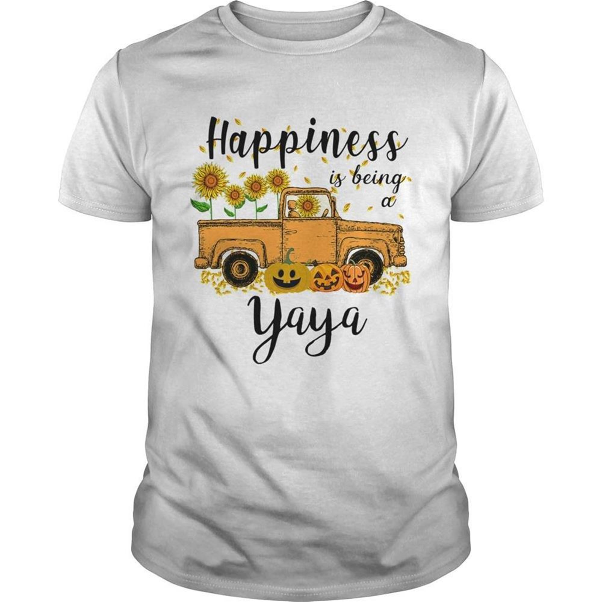 Halloween Car Pumpkin Happiness Is Being A Yaya Tshirt