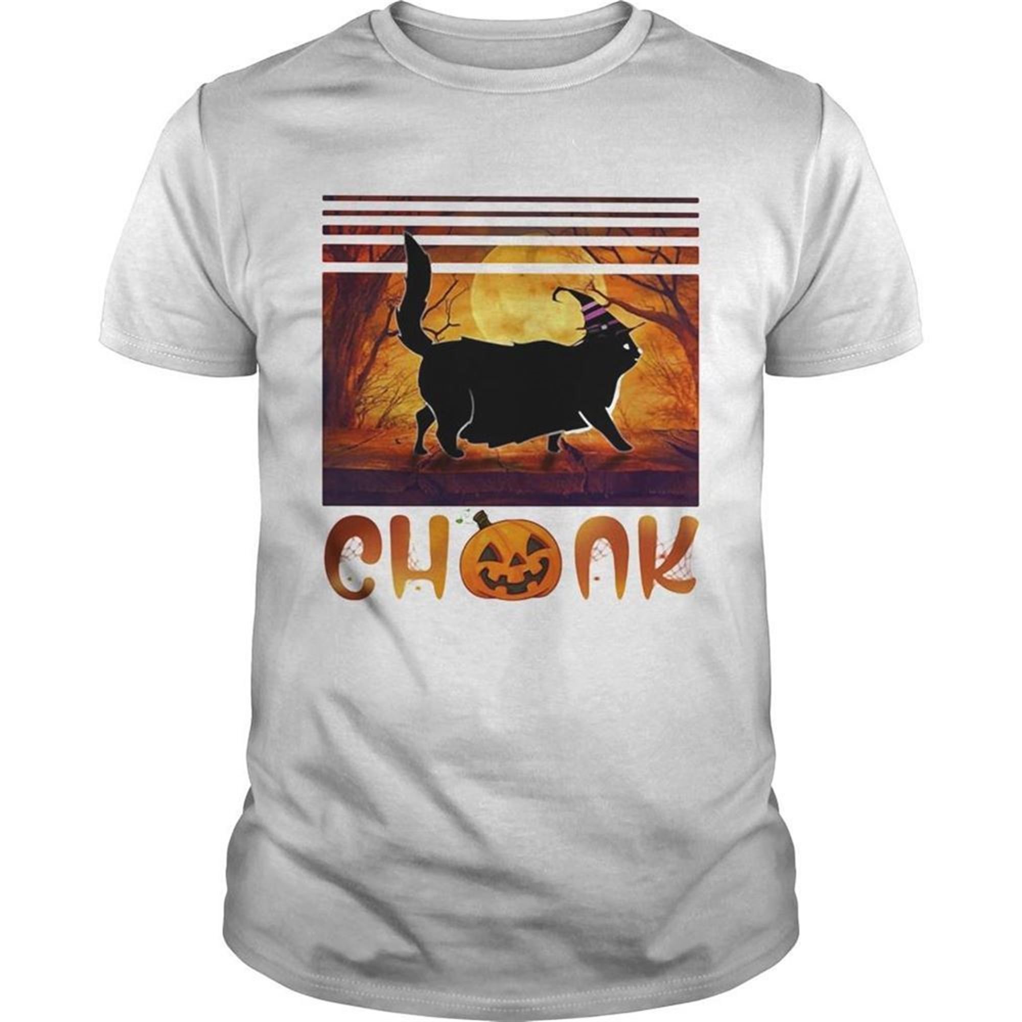Halloween Cat Chonk Pumpkin Vintage Shirt