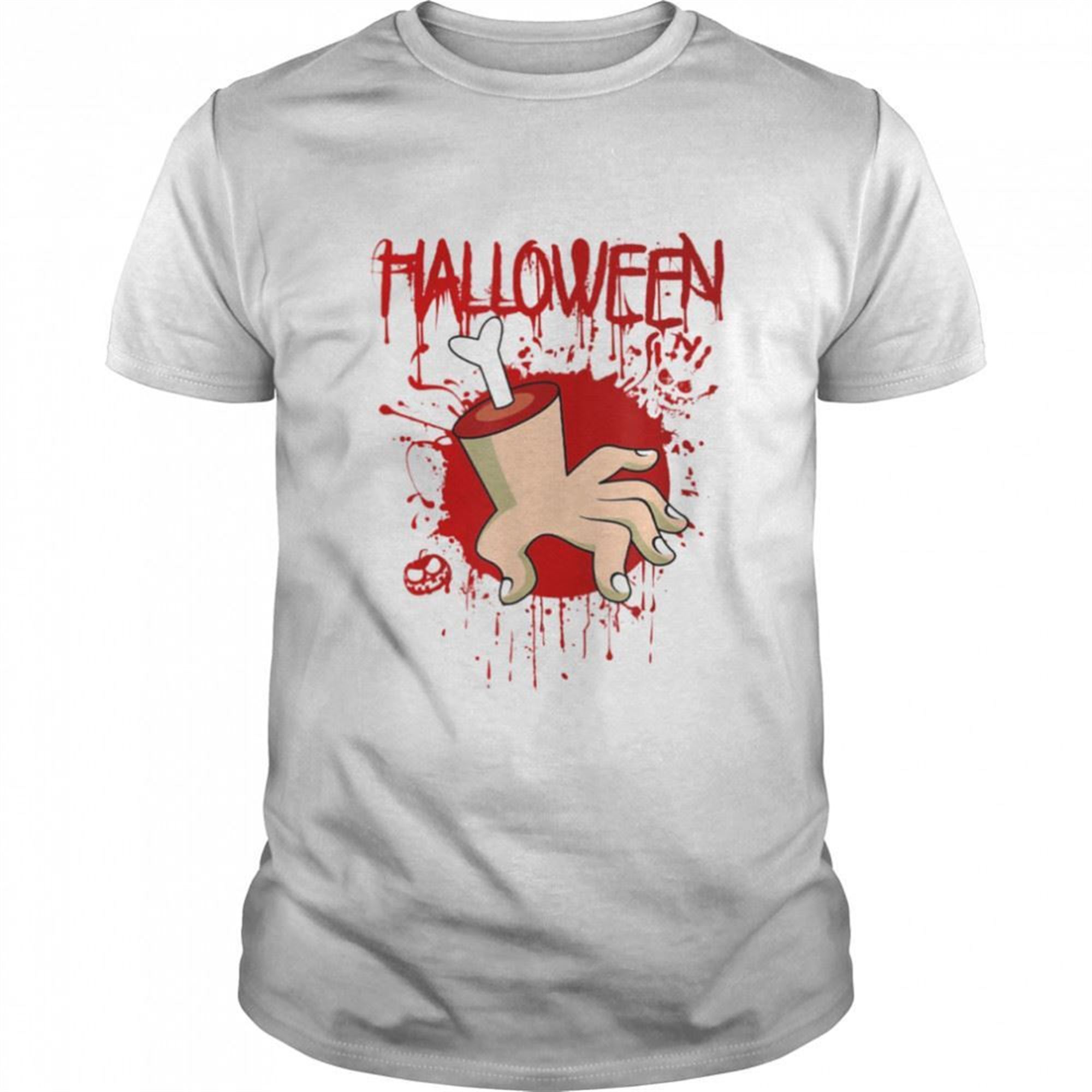 Halloween Chopped Body Hand With Blood Splashes Shirt