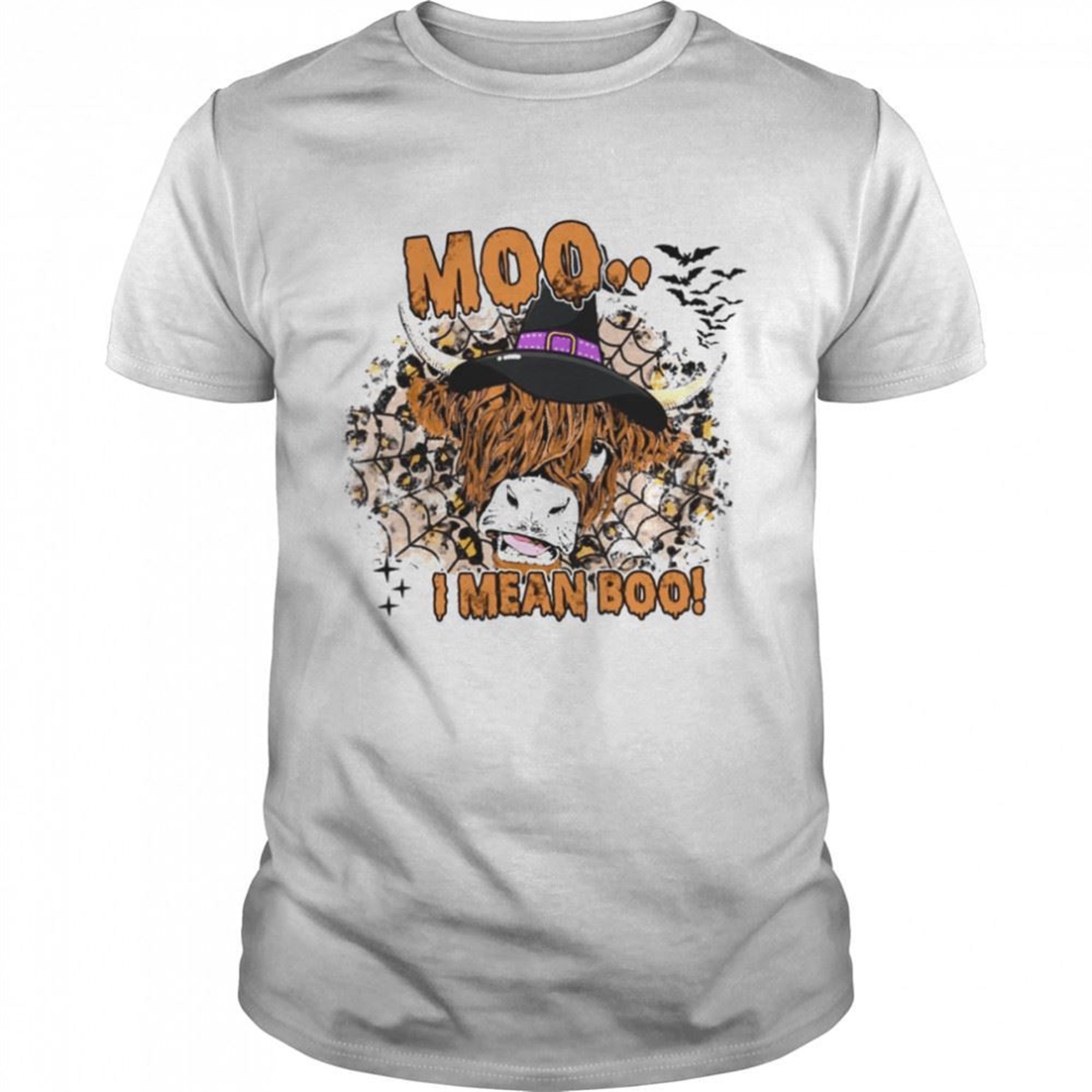 Halloween Icon Boo Ghost Cow Moo I Mean Boo Shirt