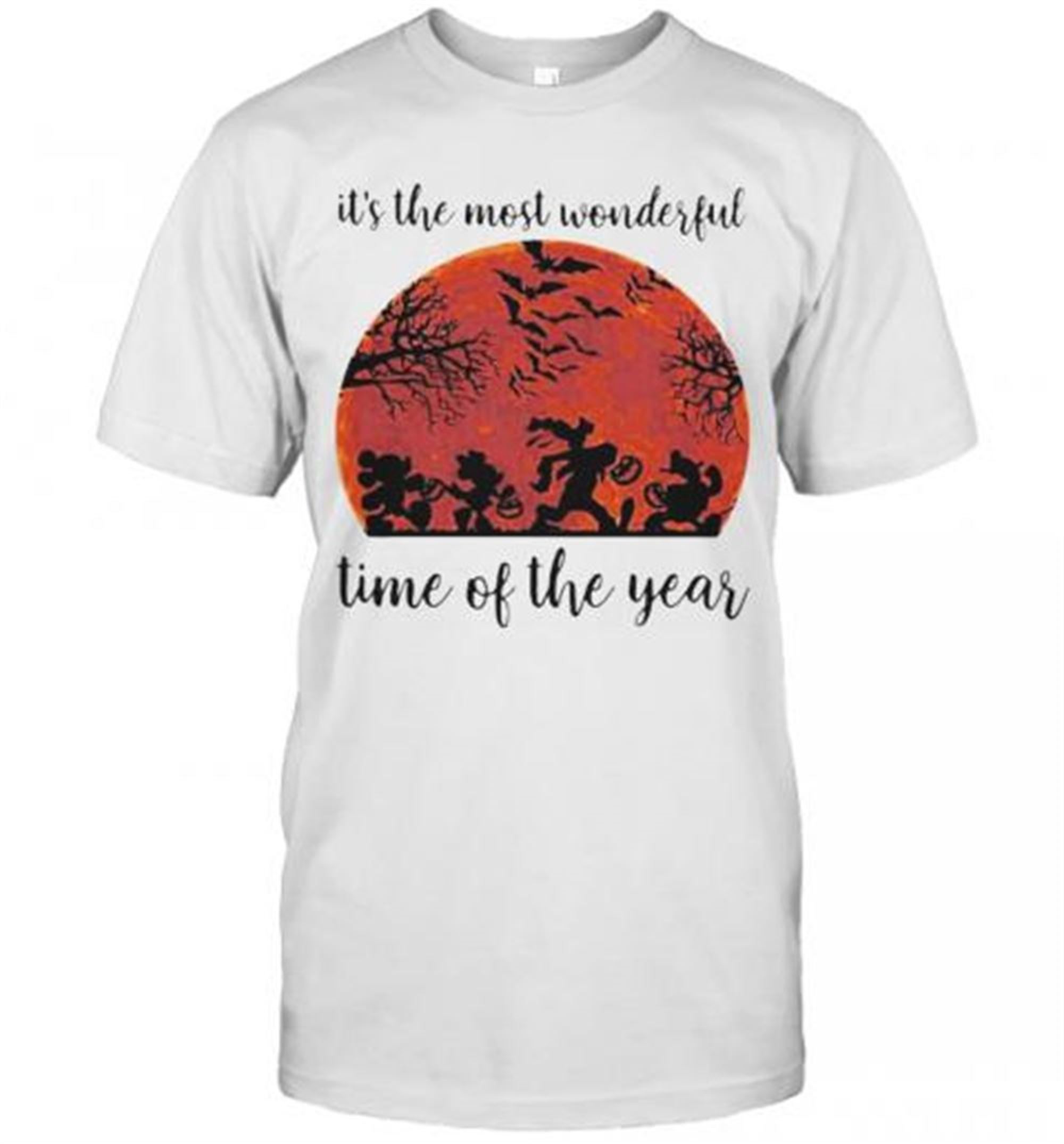 Halloween Mickey Mouse And Friends Its The Most Wonderful Time Of The Year Sunset T-shirt