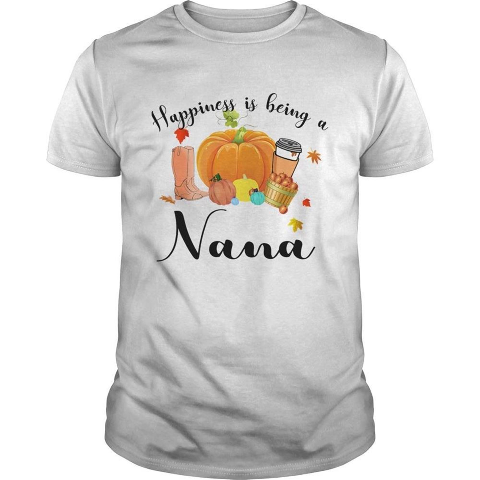 Halloween Pumpkin Happiness Is Being A Nana Tshirt