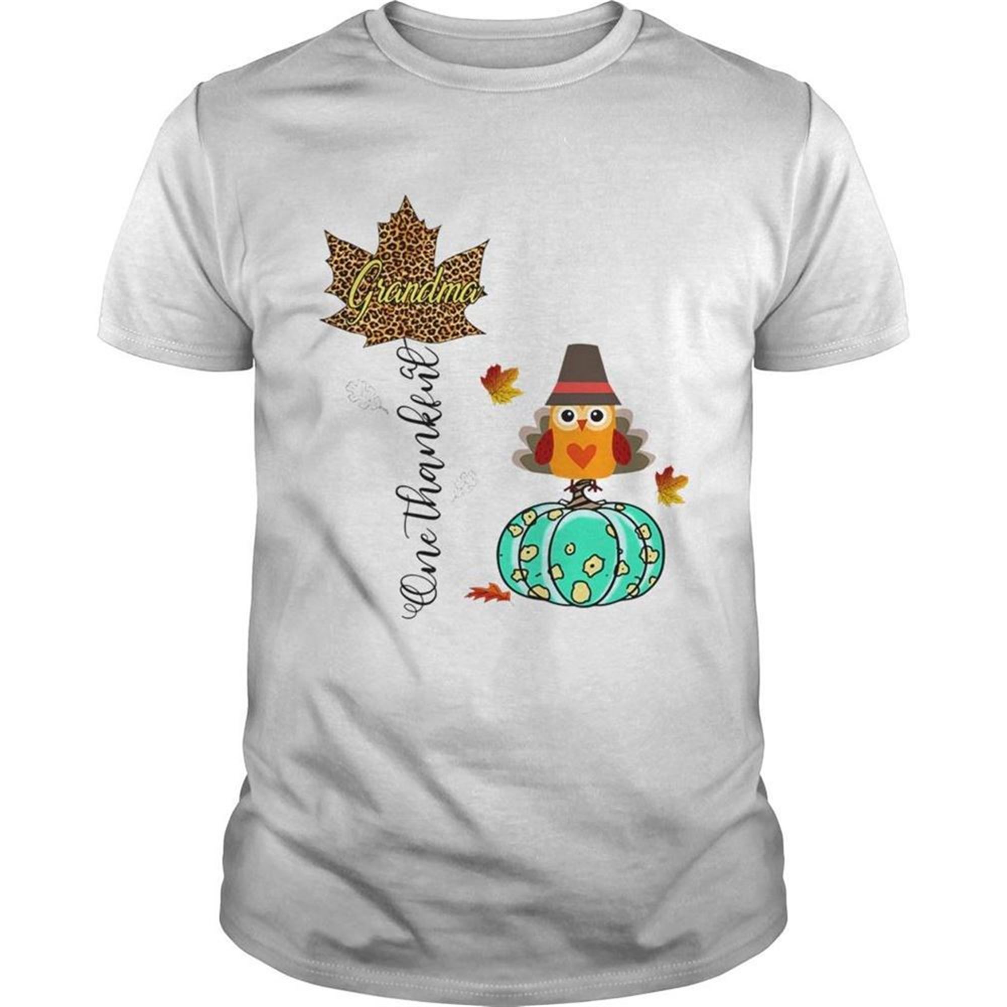 Halloween Pumpkin One Thankful Grandma Tshirt