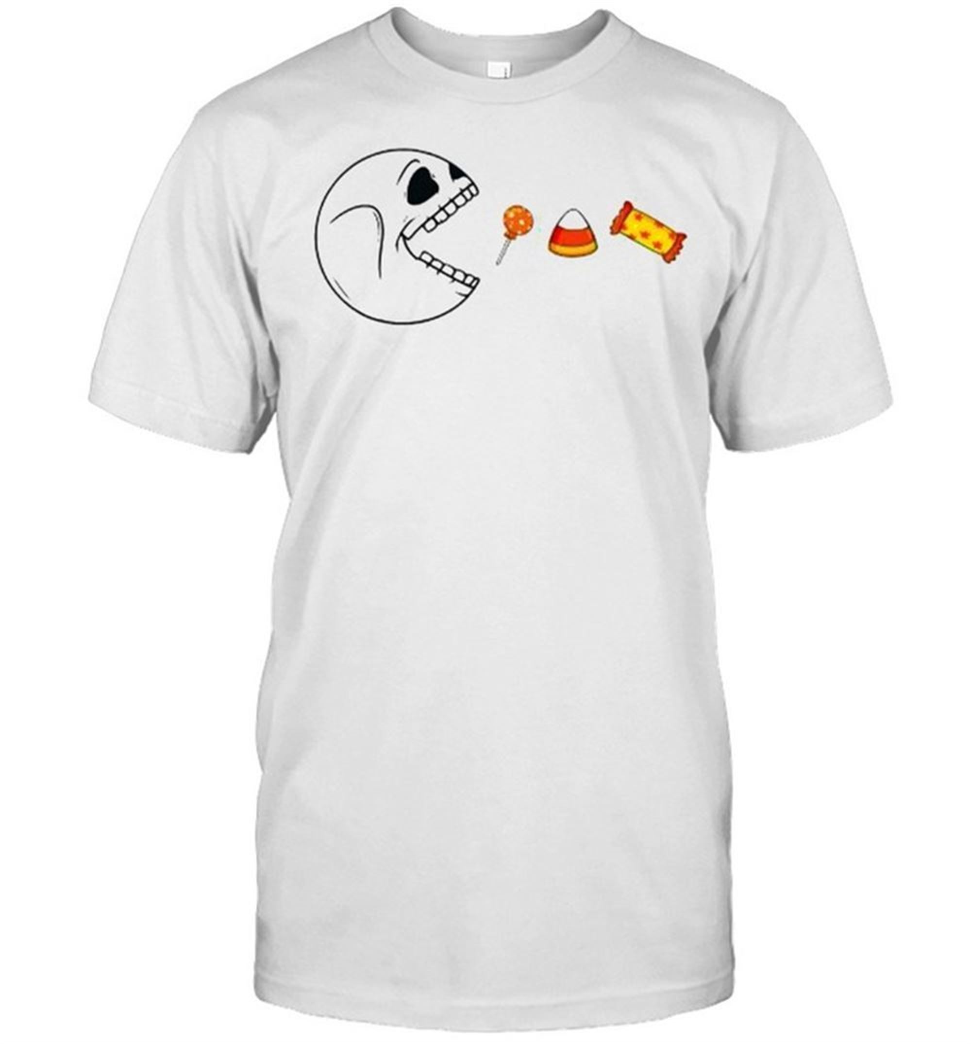 Halloween Skeleton Eats Candy T-shirt