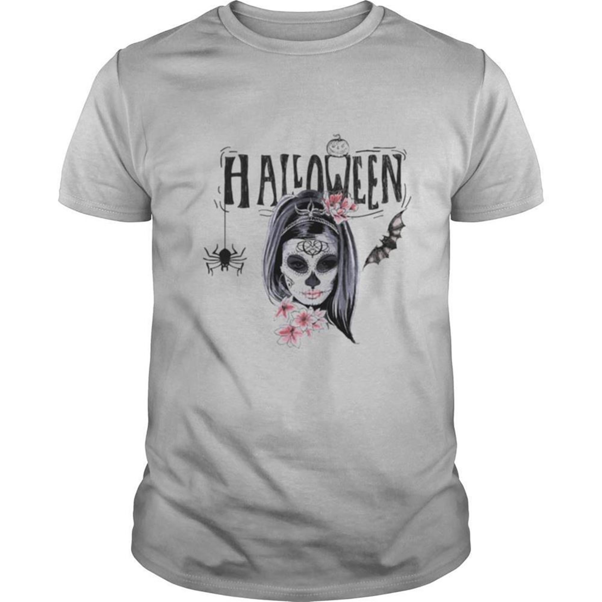 Halloween Sugar Skull Girl Day Of Dead Muertos Shirt