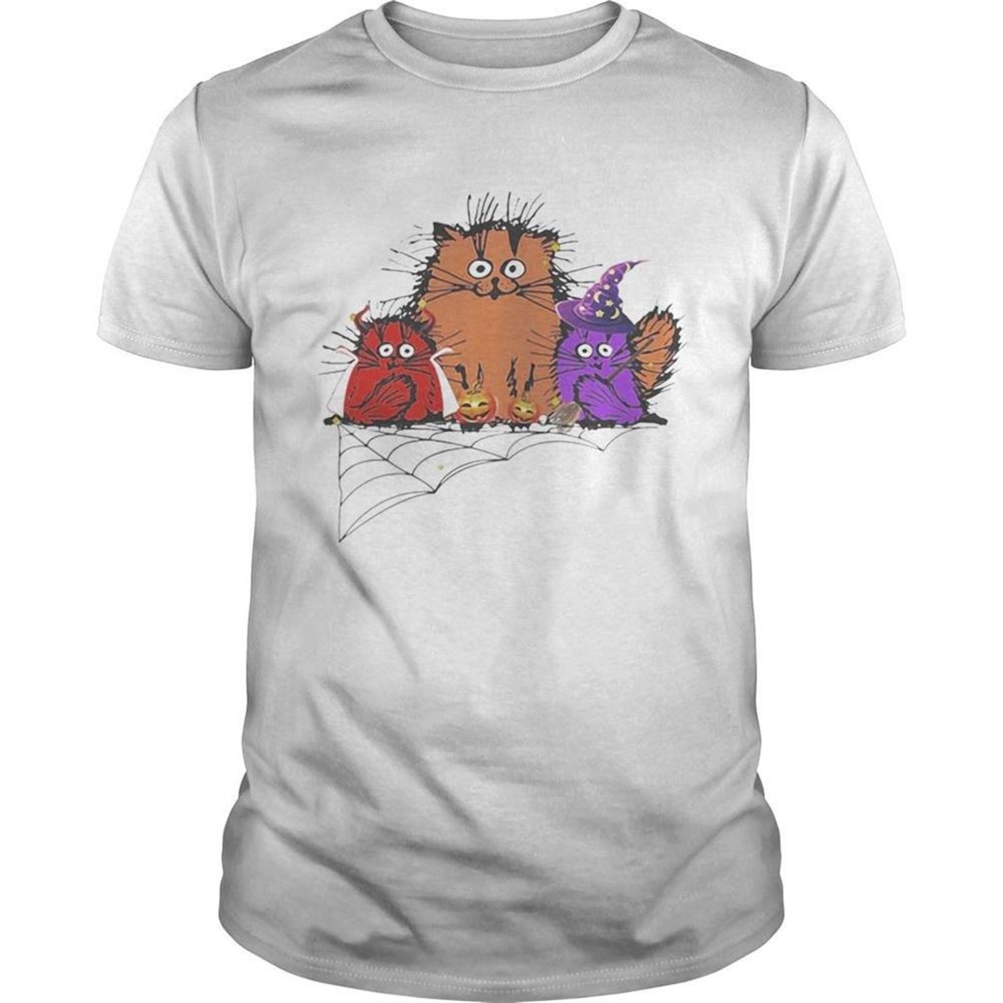 Happy Halloween Color Cats Pumpkin Shirt