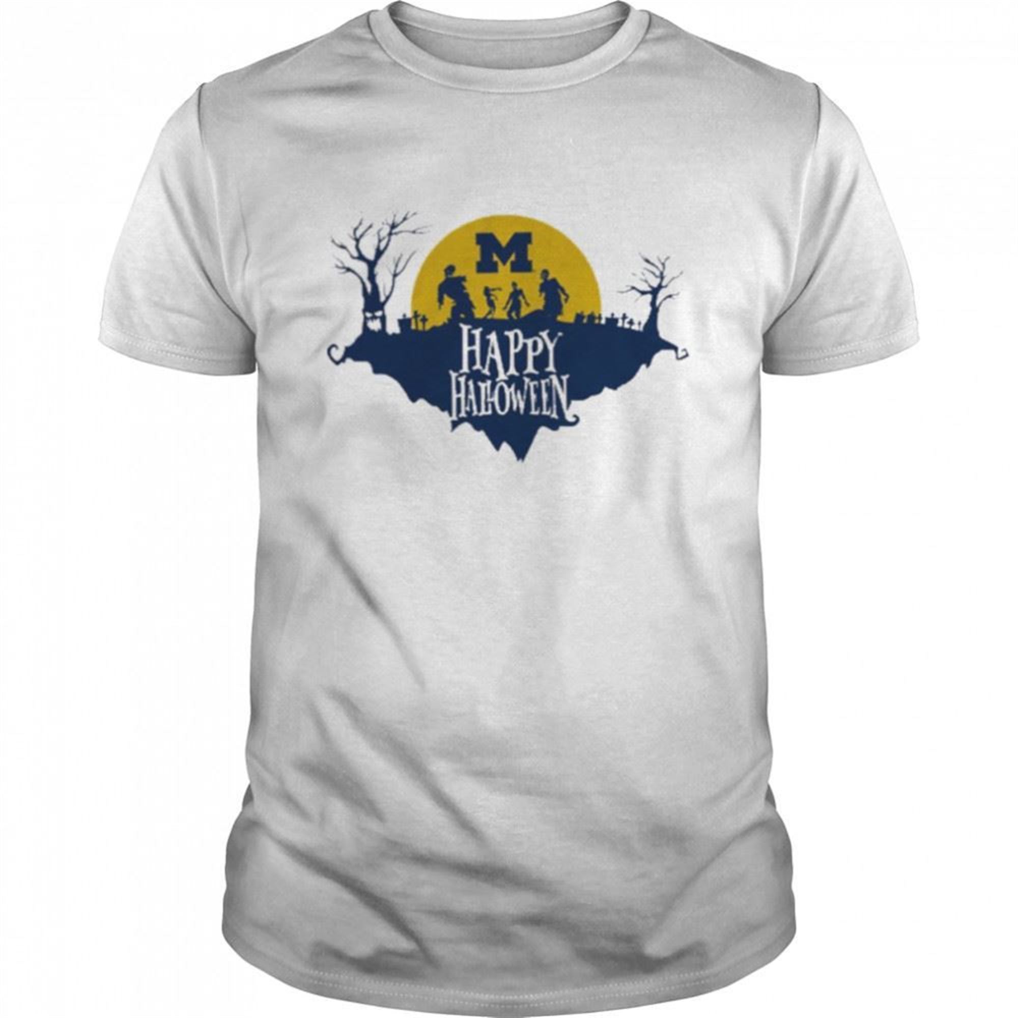 Happy Halloween Zombies Michigan Wolverines Shirt