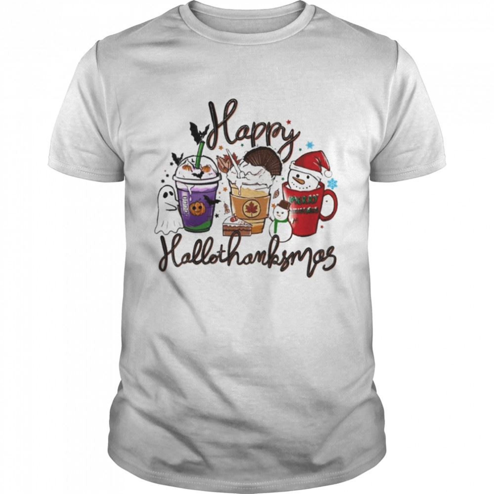 Happyhallothanksmas Halloween Merry Christmas Thanksgiving Happy Halloween 2022 T-shirt