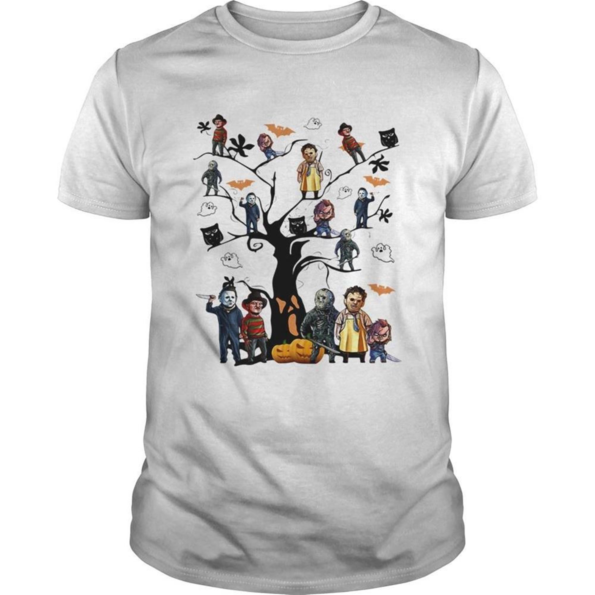 Horror Character Movie On The Tree Halloween Shirt