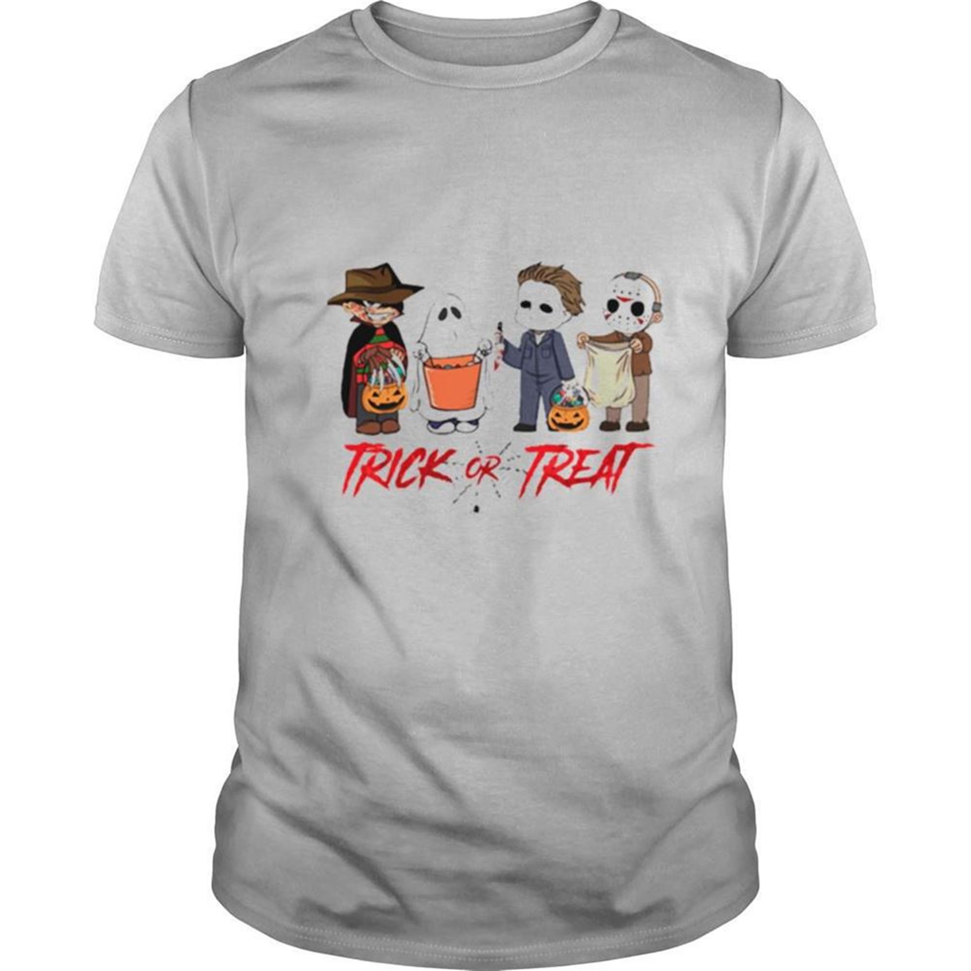 Horror Characters Chibi Trick Or Treat Halloween Shirt
