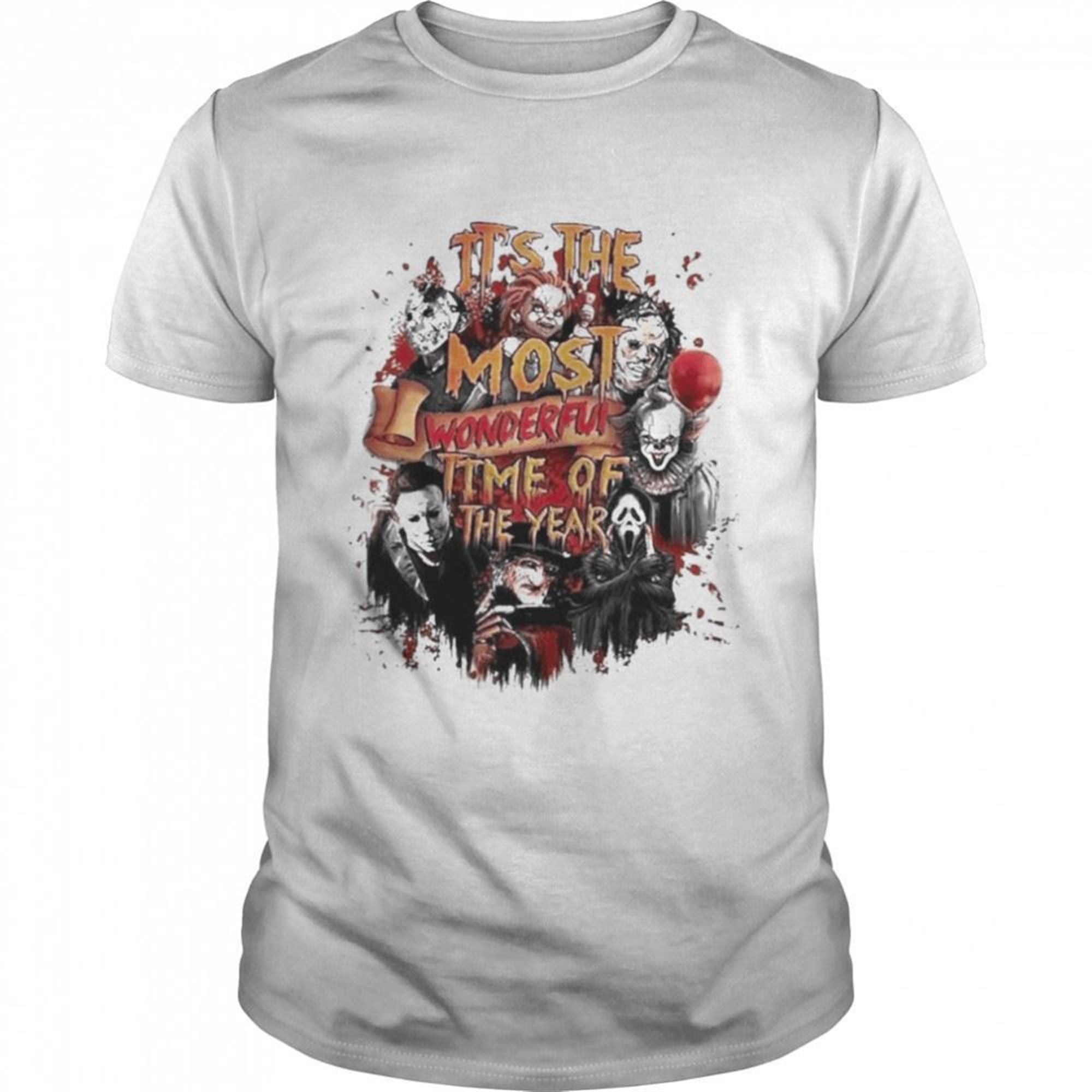 Horror Characters Its The Most Beautiful Time Of The Year Halloween Shirt