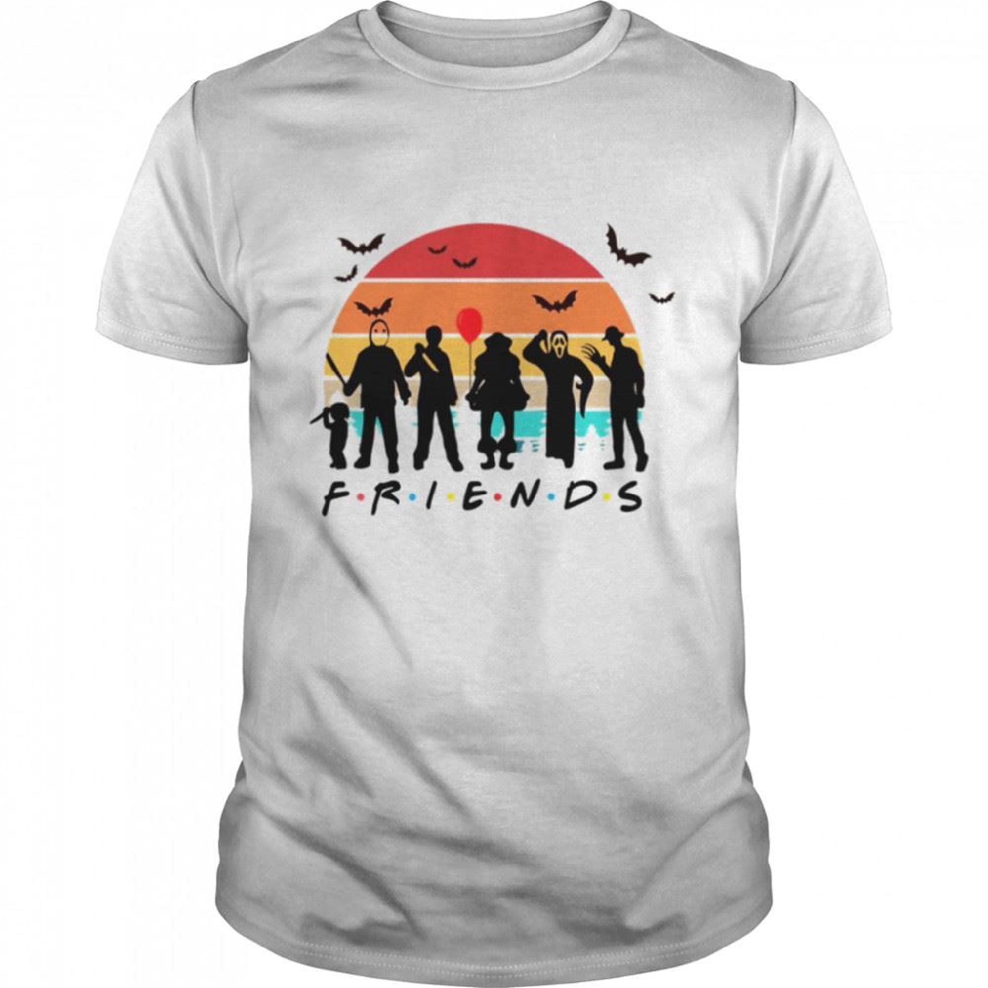 Horror Friends Vintage Happy Halloween Spooky Scary Pumpkin Shirt