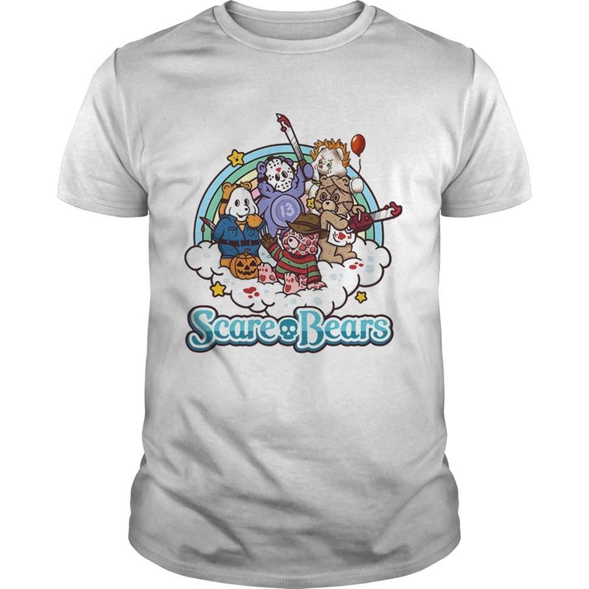 Horror Movie Characters Scare Bears Halloween Shirt