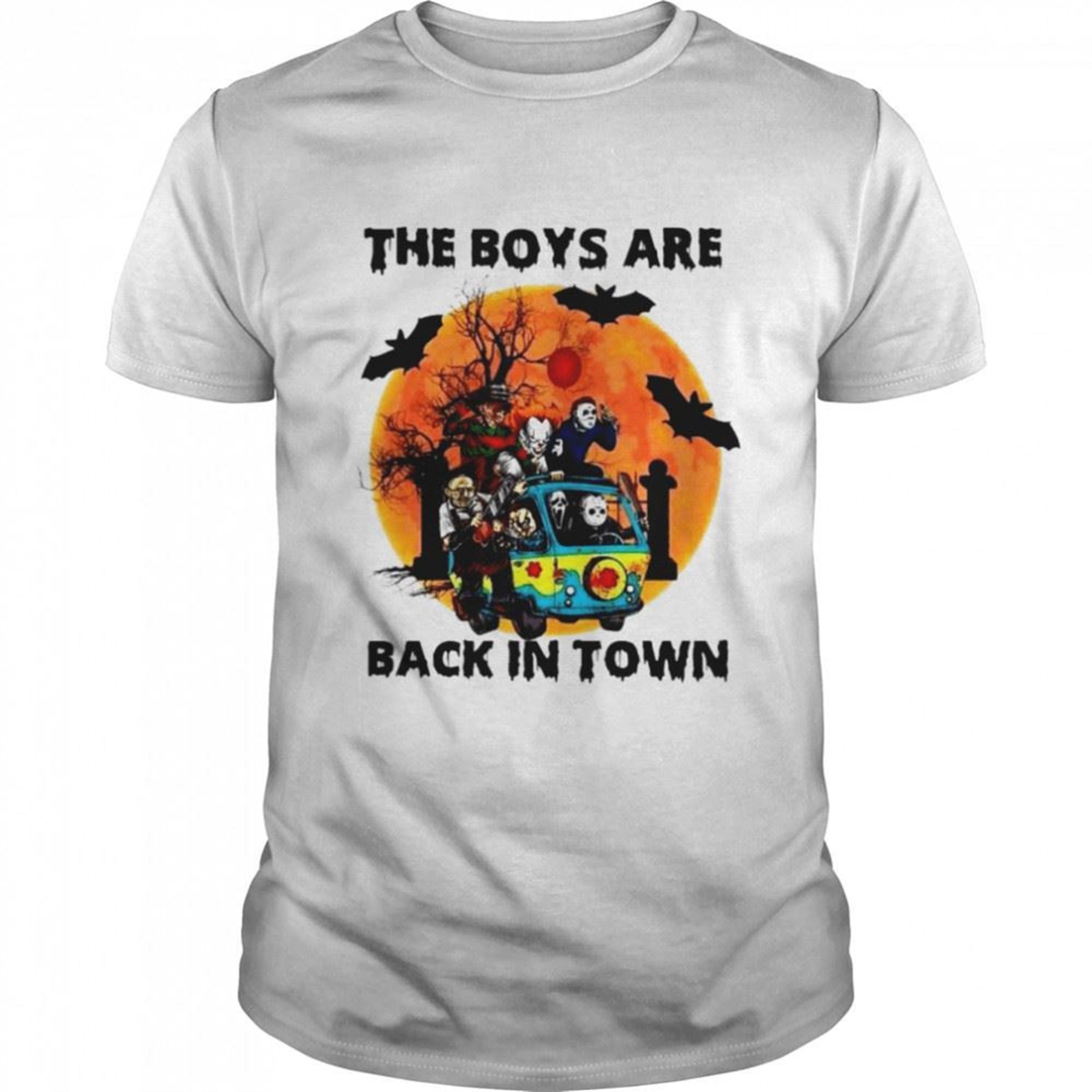 Horror Movie The Boys Are Back In Town Halloween Shirt