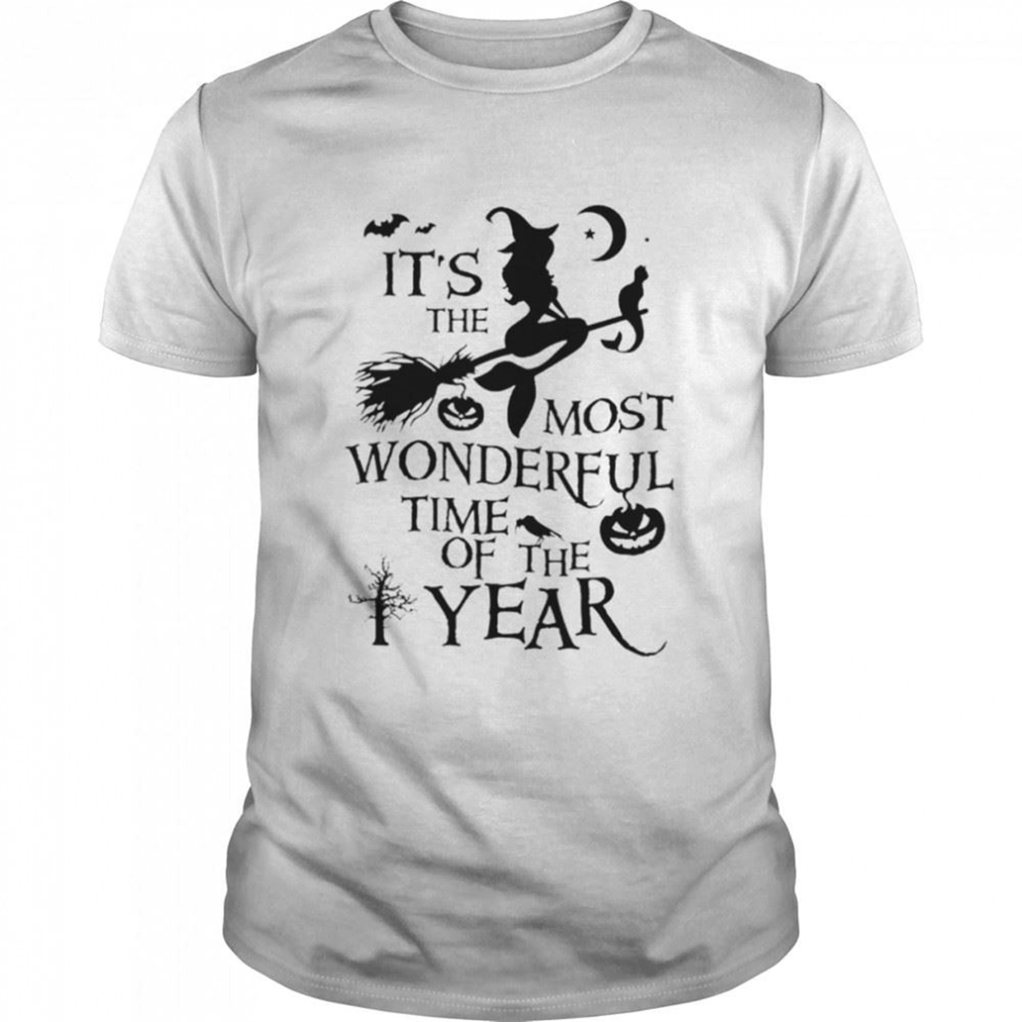 Its The Most Wonderful Time Of The Year Mermaid Witch Pumpkin Halloween Shirt