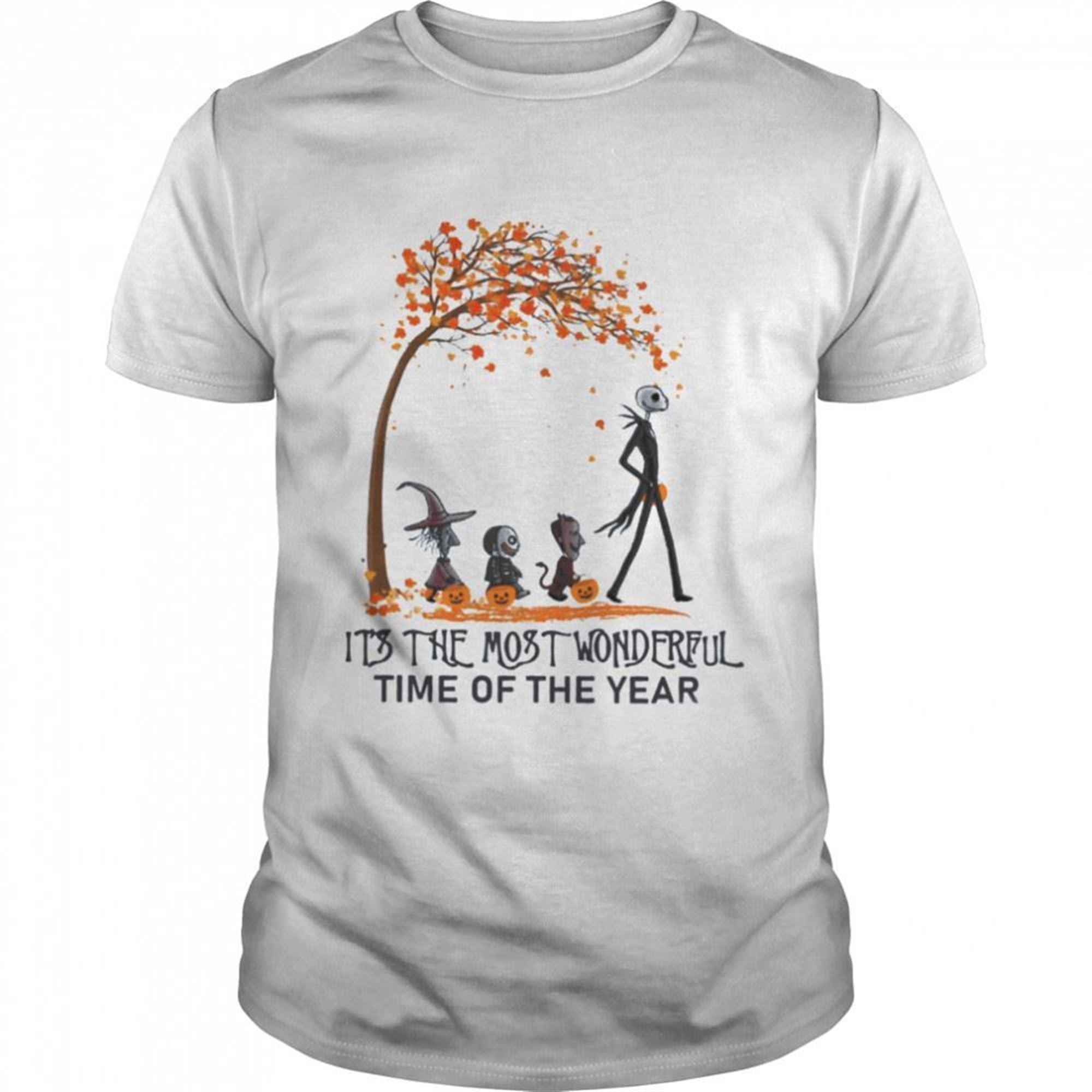 Jack Skellington Its The Most Wonderful Time Of Year Nightmare Before Christmas Fall Pumpkin Halloween Shirt