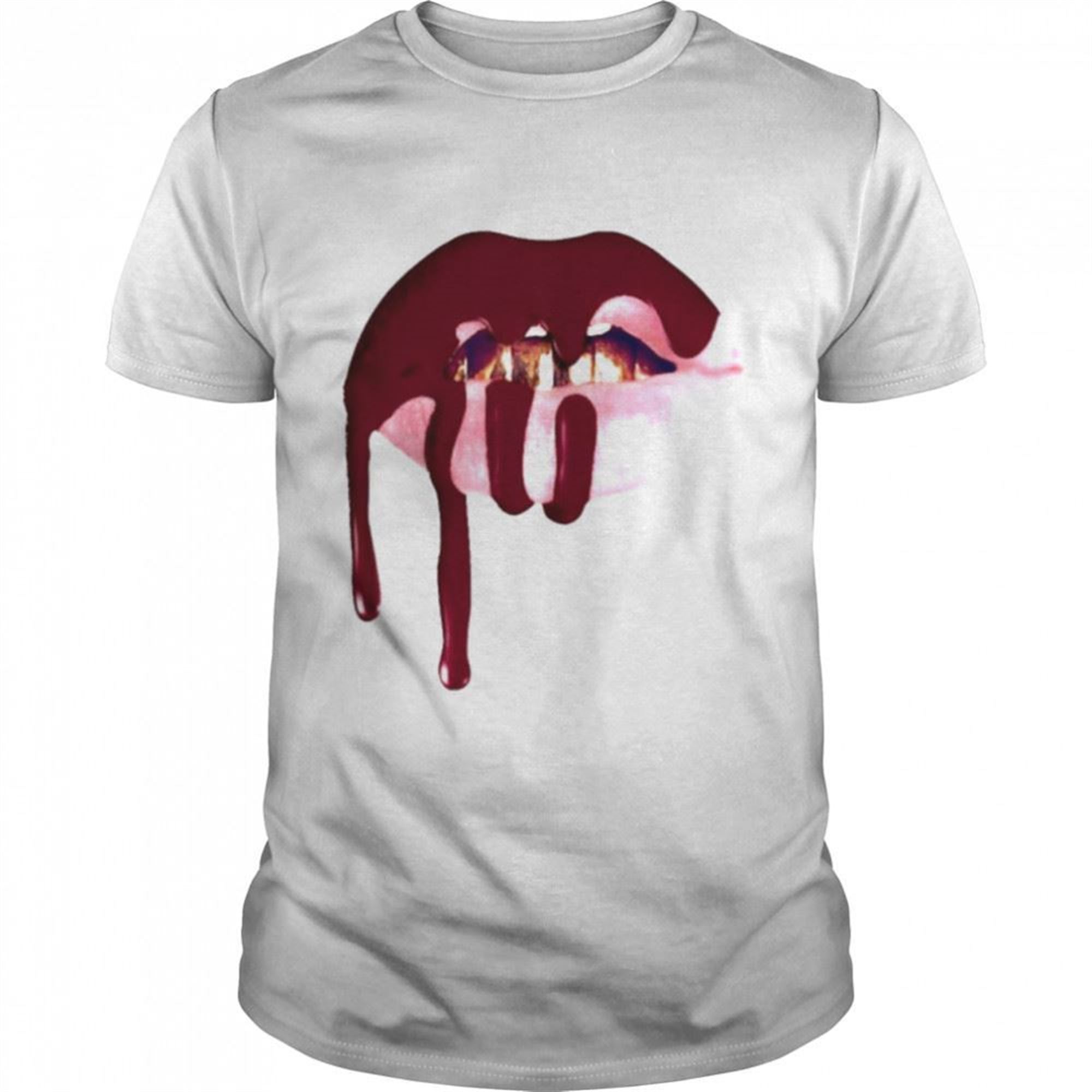 Lauren Lindow En Kylie Jenner Cosmetics Lips A Nightmare On Elm Street Halloween Shirt
