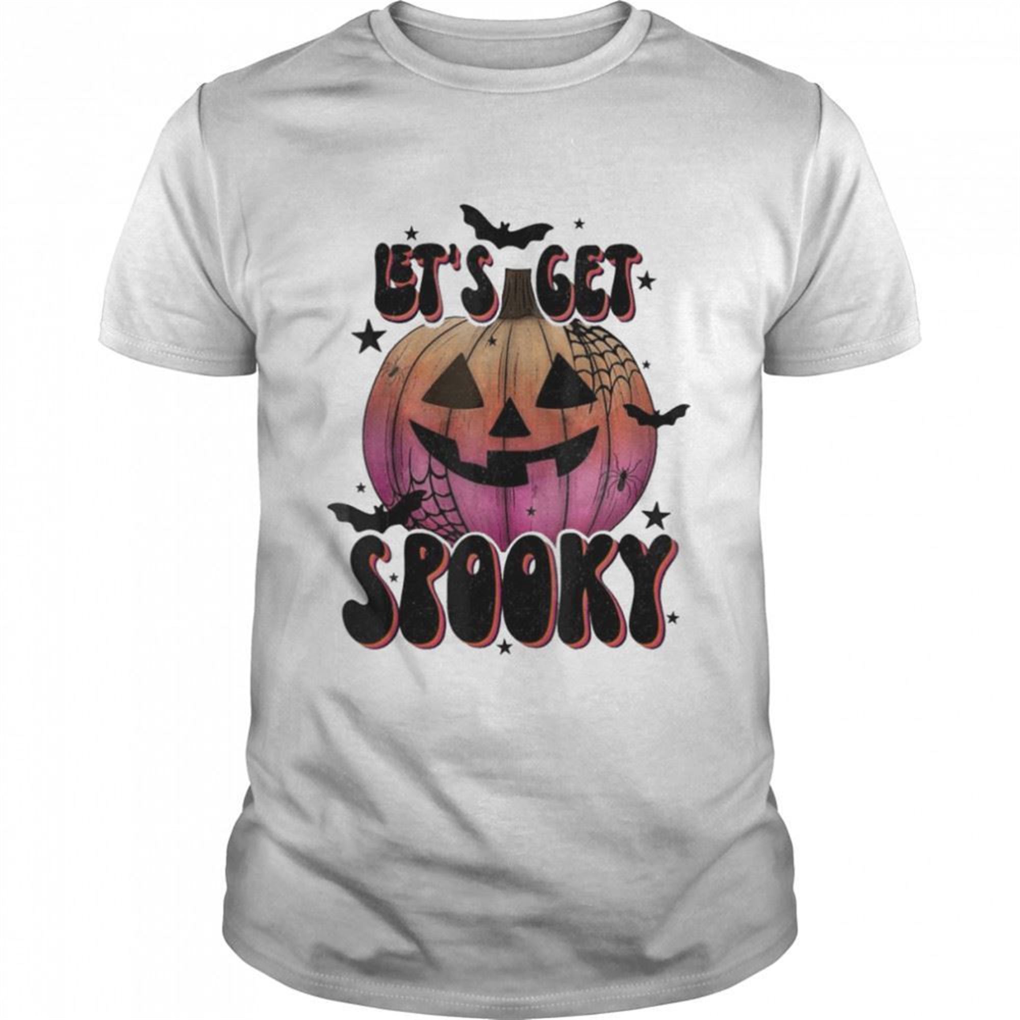 Lets Get Spooky Retro Pumpkin Halloween Nightmare T-shirt