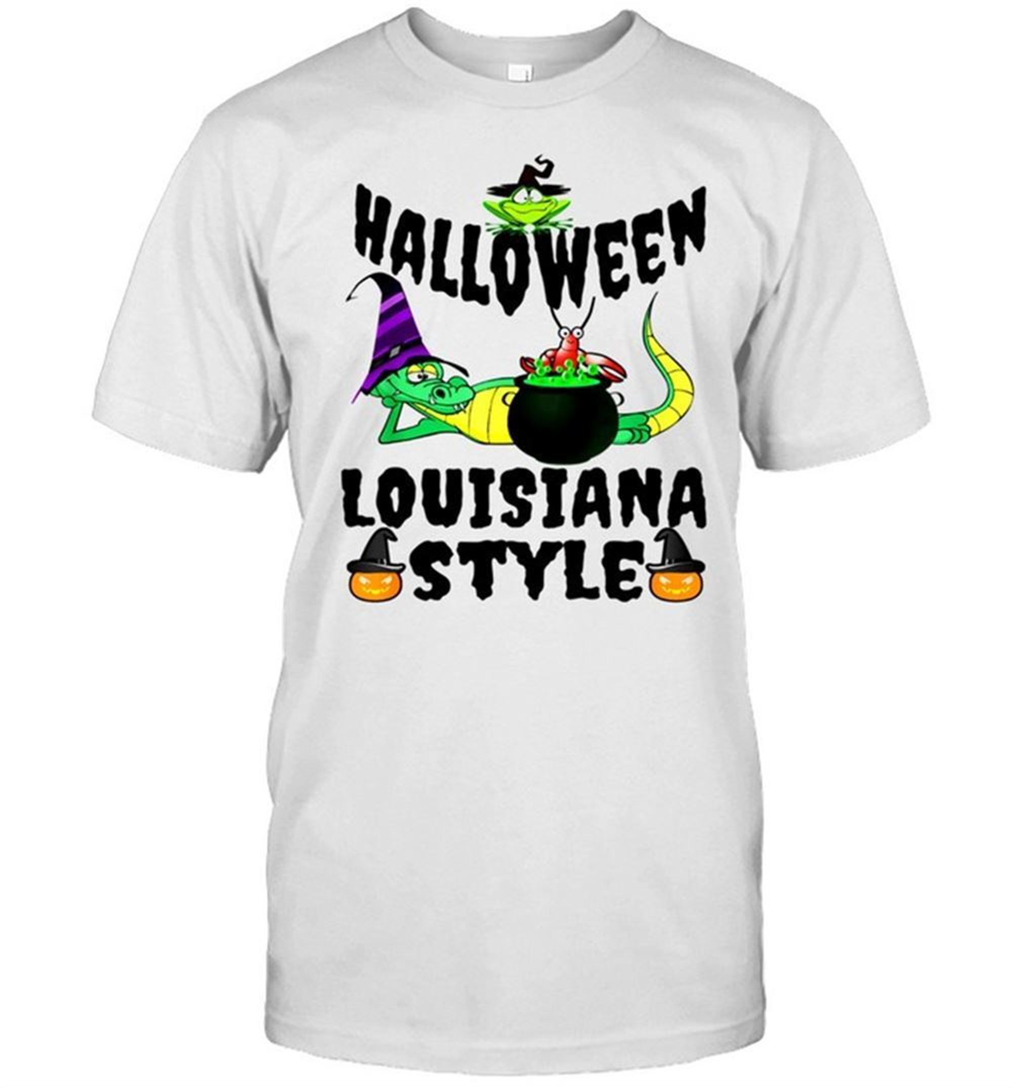 Louisiana Halloween Holiday Spooky Pumpkin Shirt