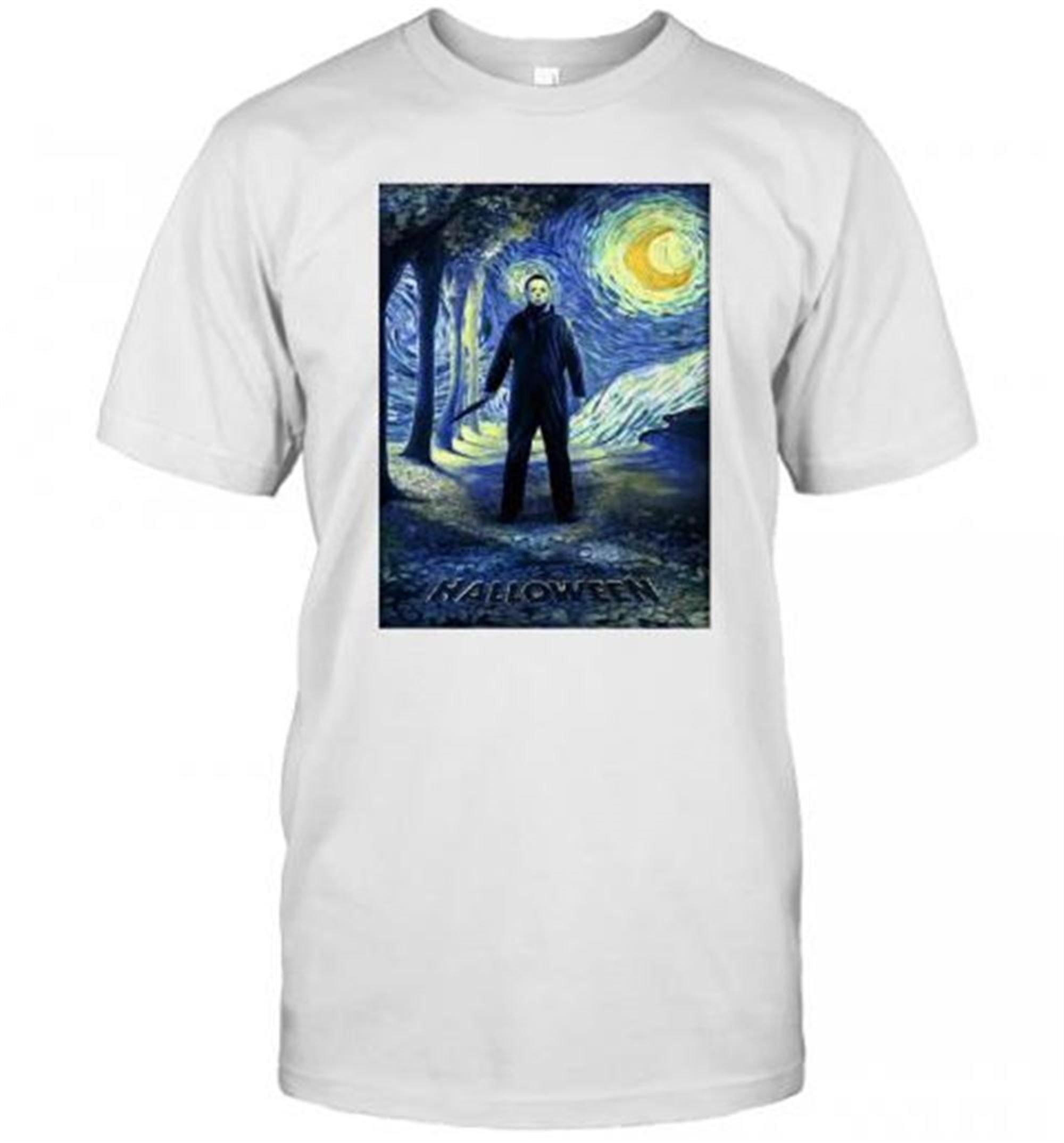 Michael Myers Starry Night Halloween T-shirt