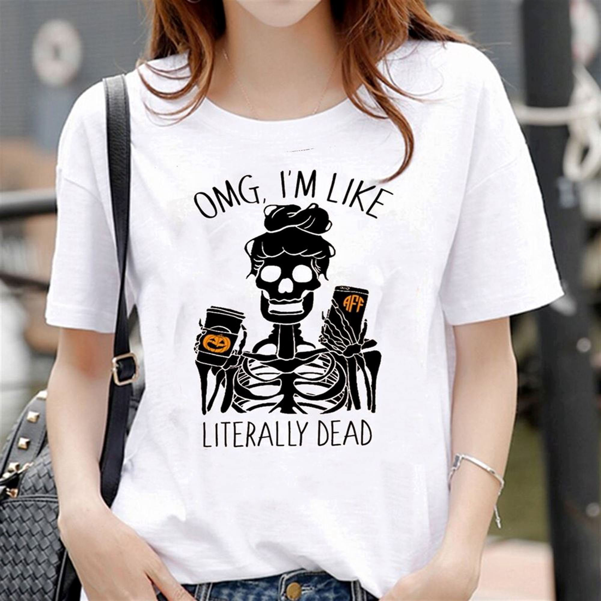 Omg I’m Like Literally Dead Monogram Halloween Shirt Fall Shirt Printed Art Shirt Gift For Men Women Mother Father Day Unisex T Shirt