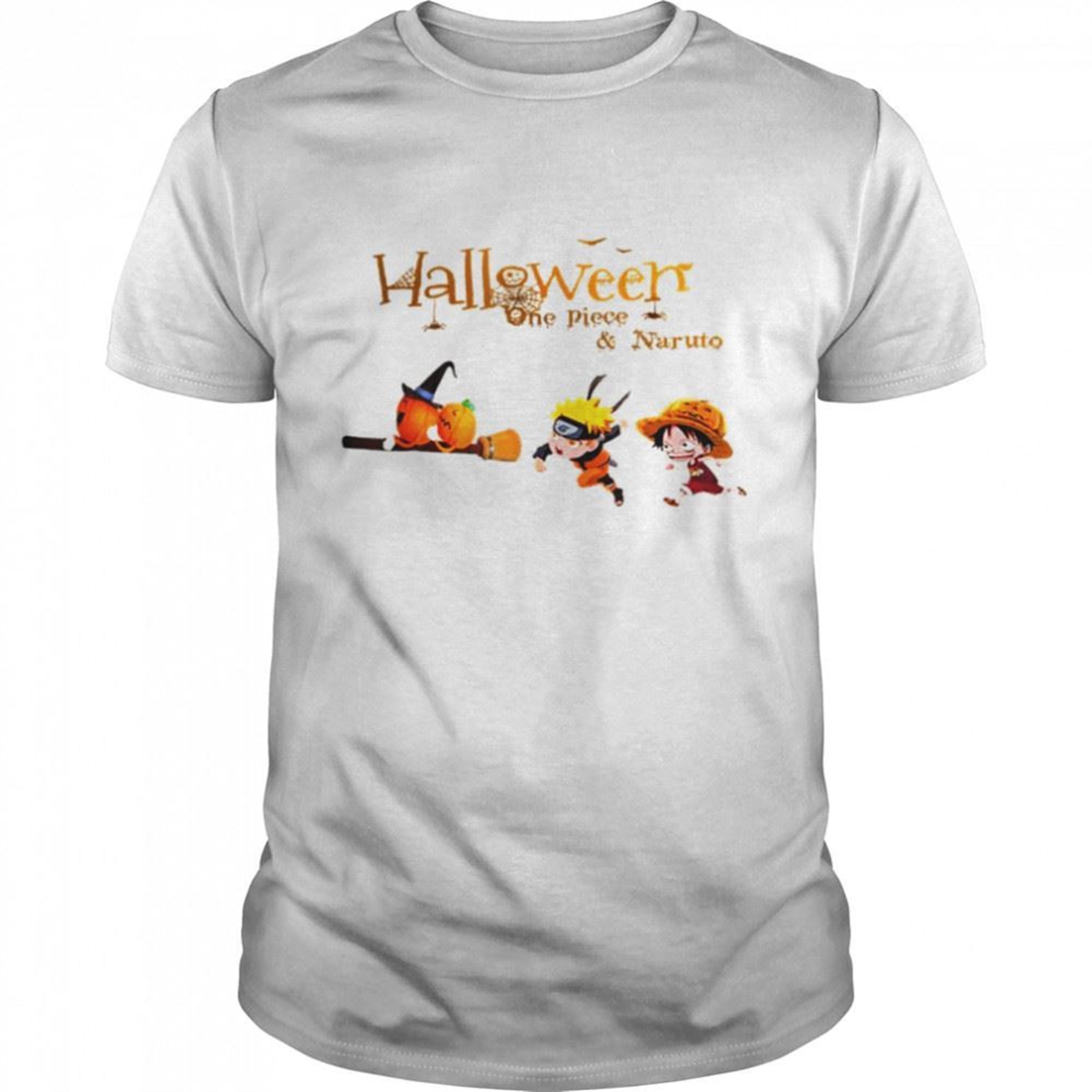 One Piece And Naruto Boo Costume Spiders Ghosts Halloween Spooky Night Shirt