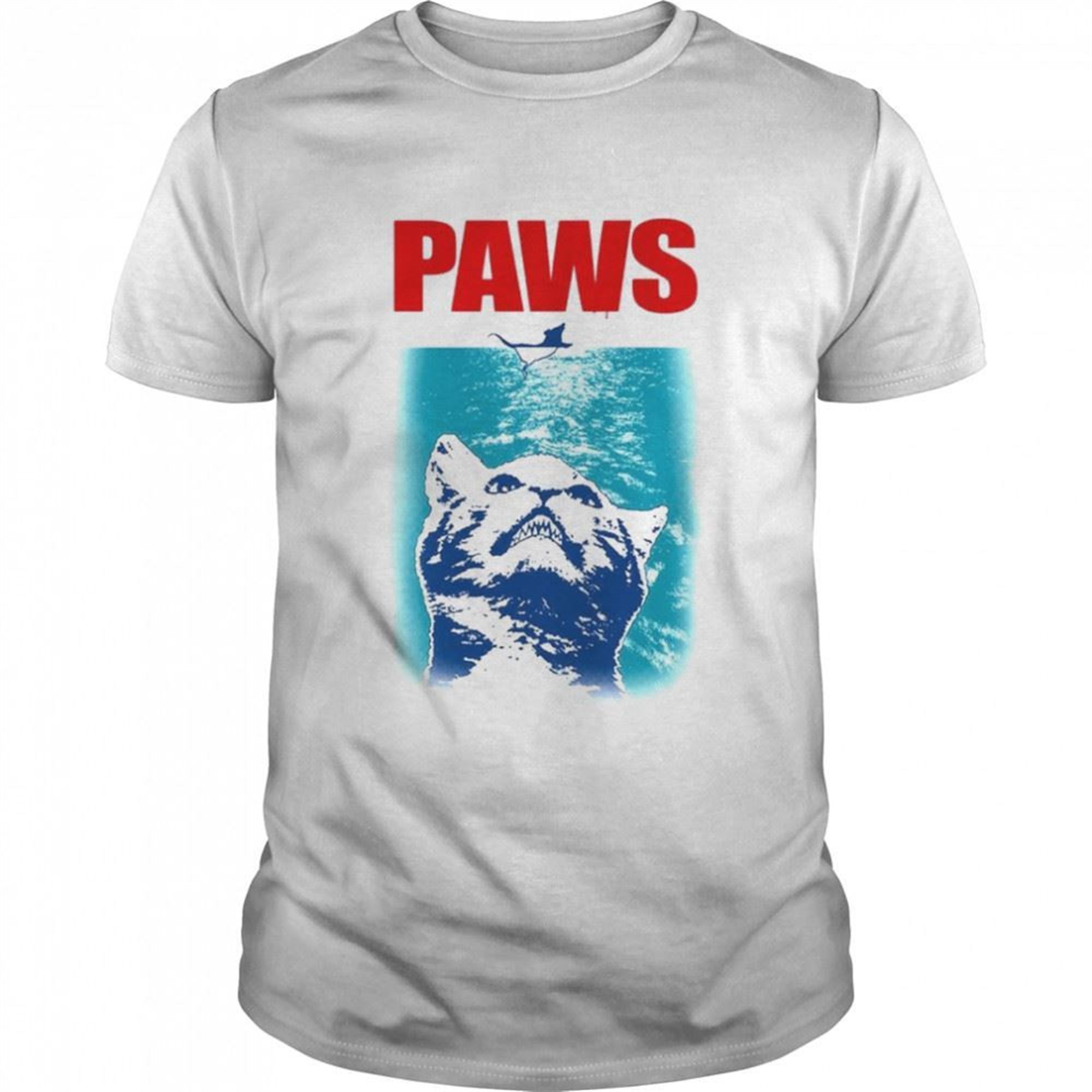 Paws Jaws Cat Design Meme Halloween Shirt