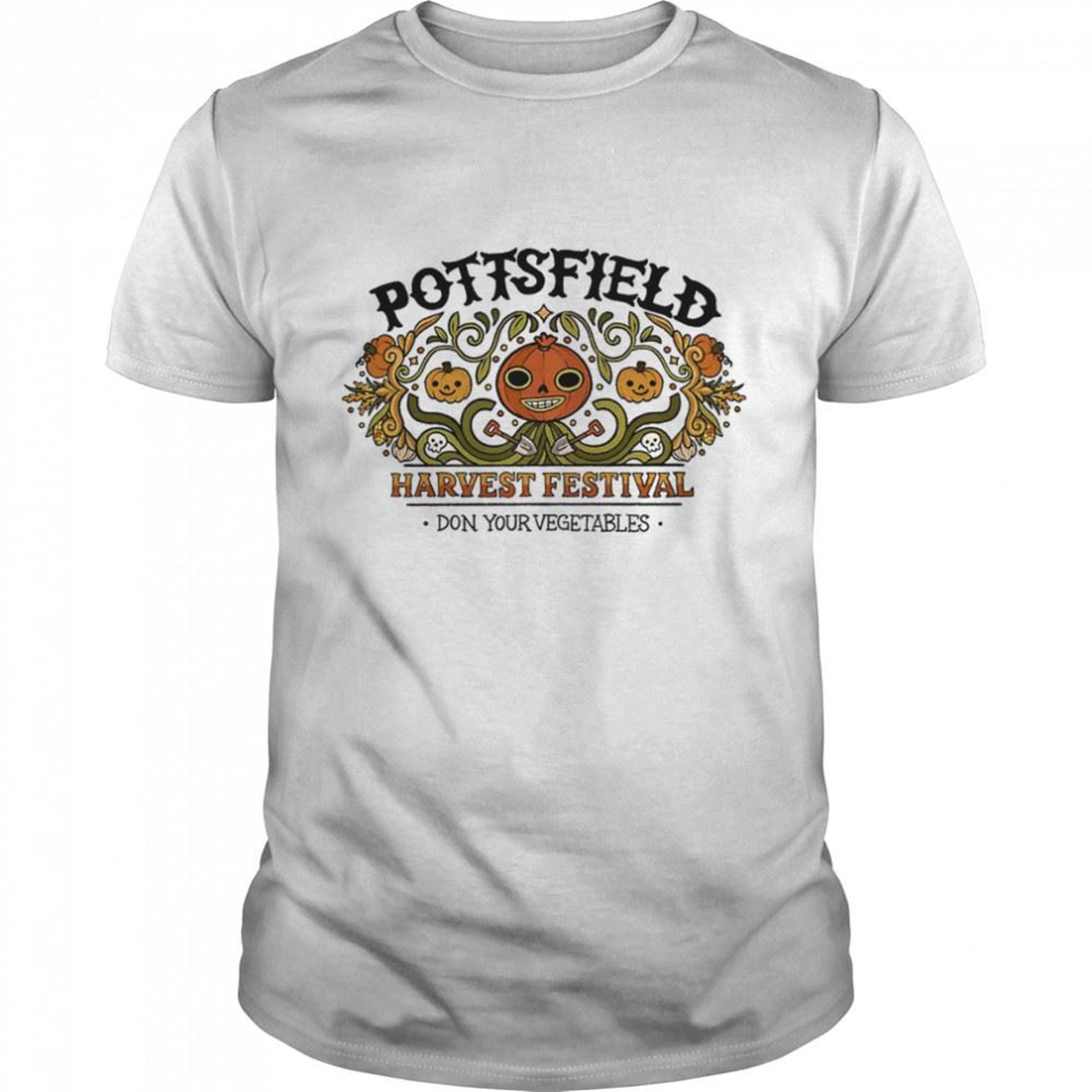 Pottsfield Harvest Festival Don Your Vegetables Pumpkin Halloween Shirt