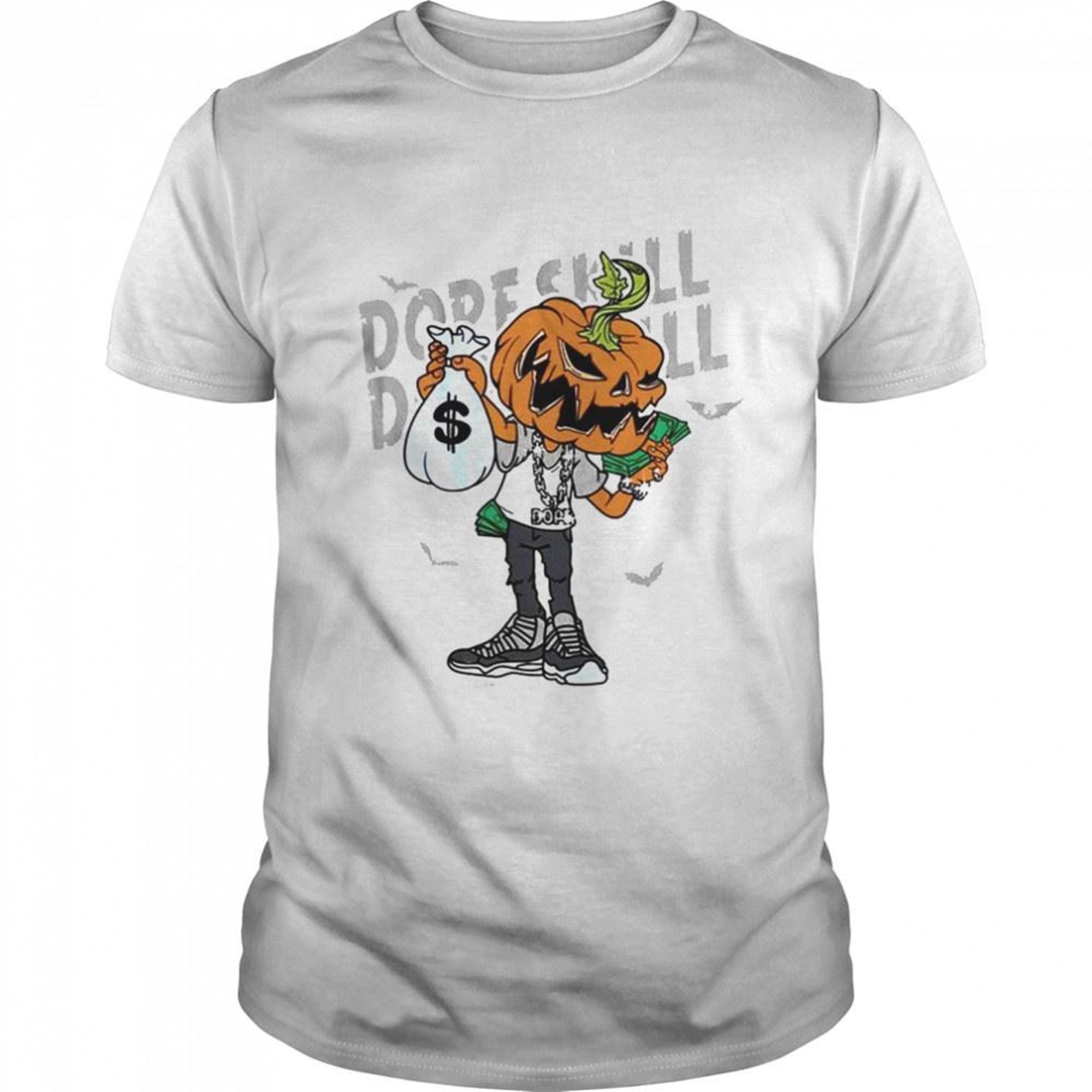 Pumpkin Halloween Match Jordan Cool Grey Shirt