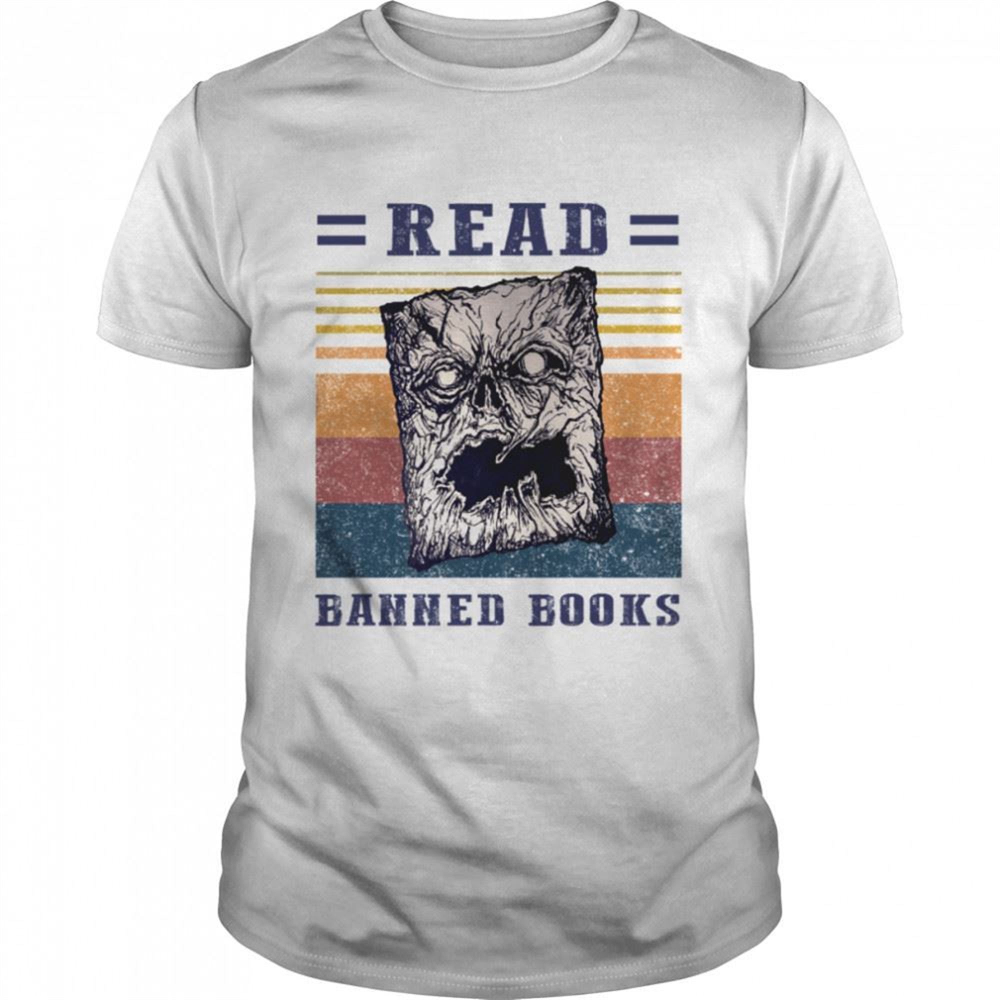 Read Banned Books Nerd Book Lovers Horror Book Reading Lover Halloween Shirt