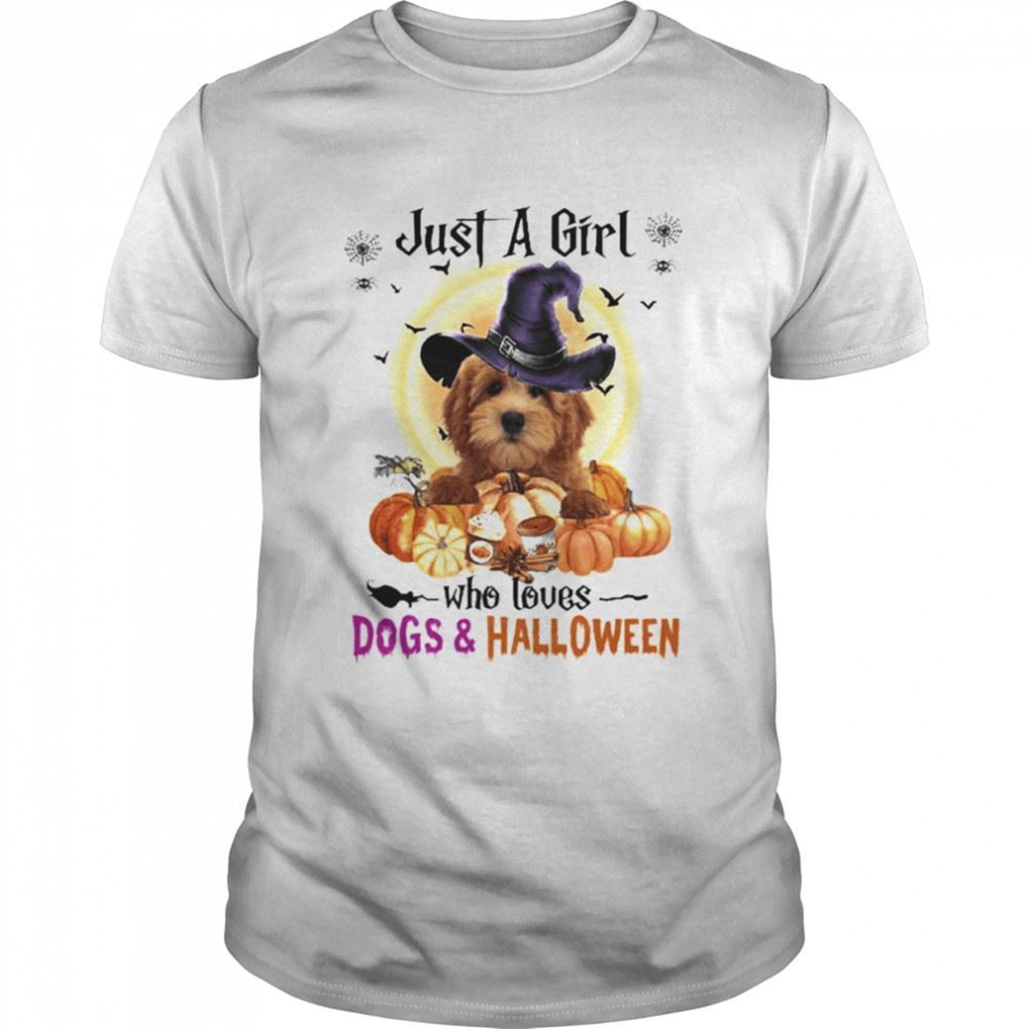 Red Goldendoodle Just A Girl Who Loves Dogs And Halloween Shirt