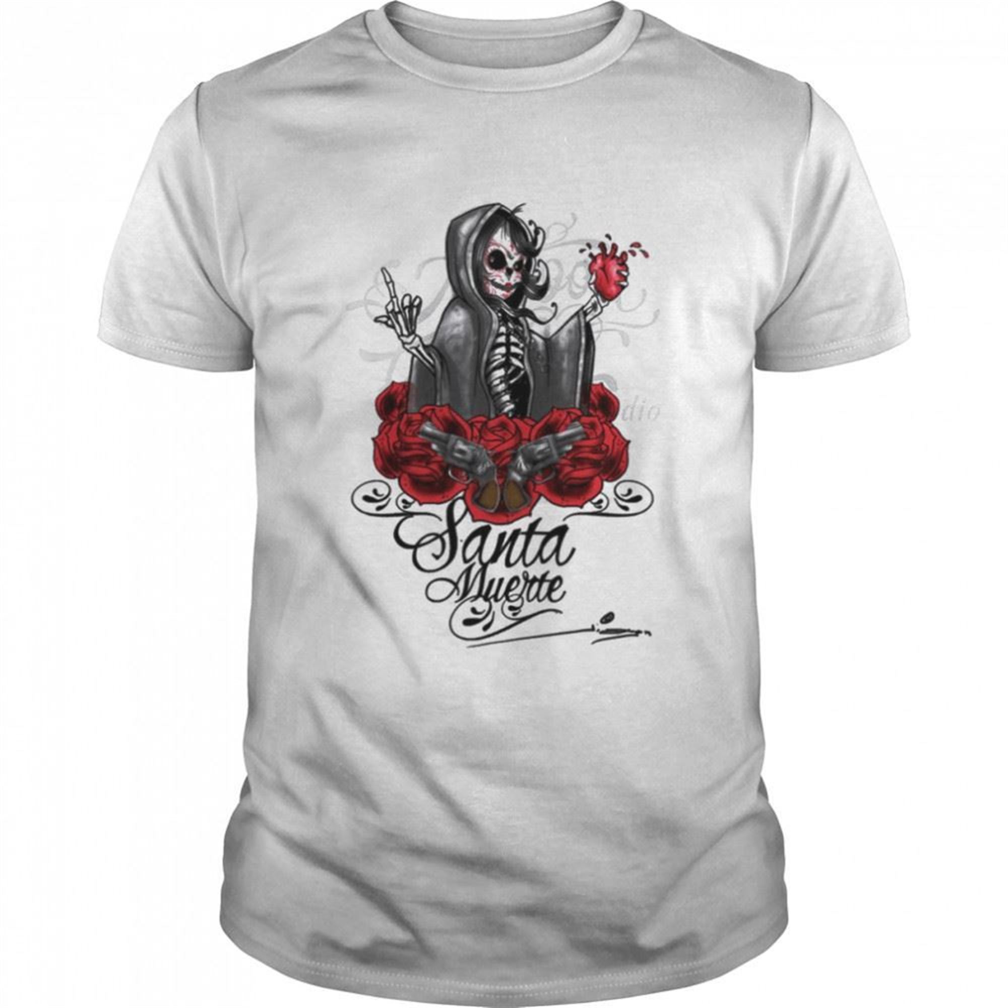 Red Heart Grim Reaper Halloween Shirt