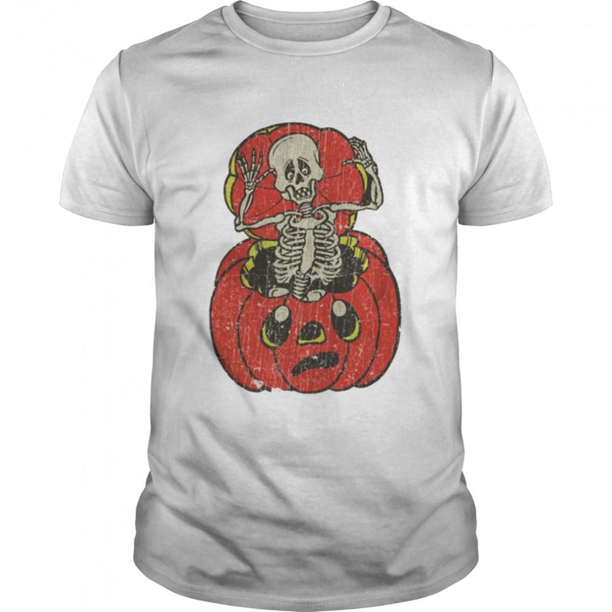 Red Pumkin Boo 80s Halloween Spooky Night Shirt