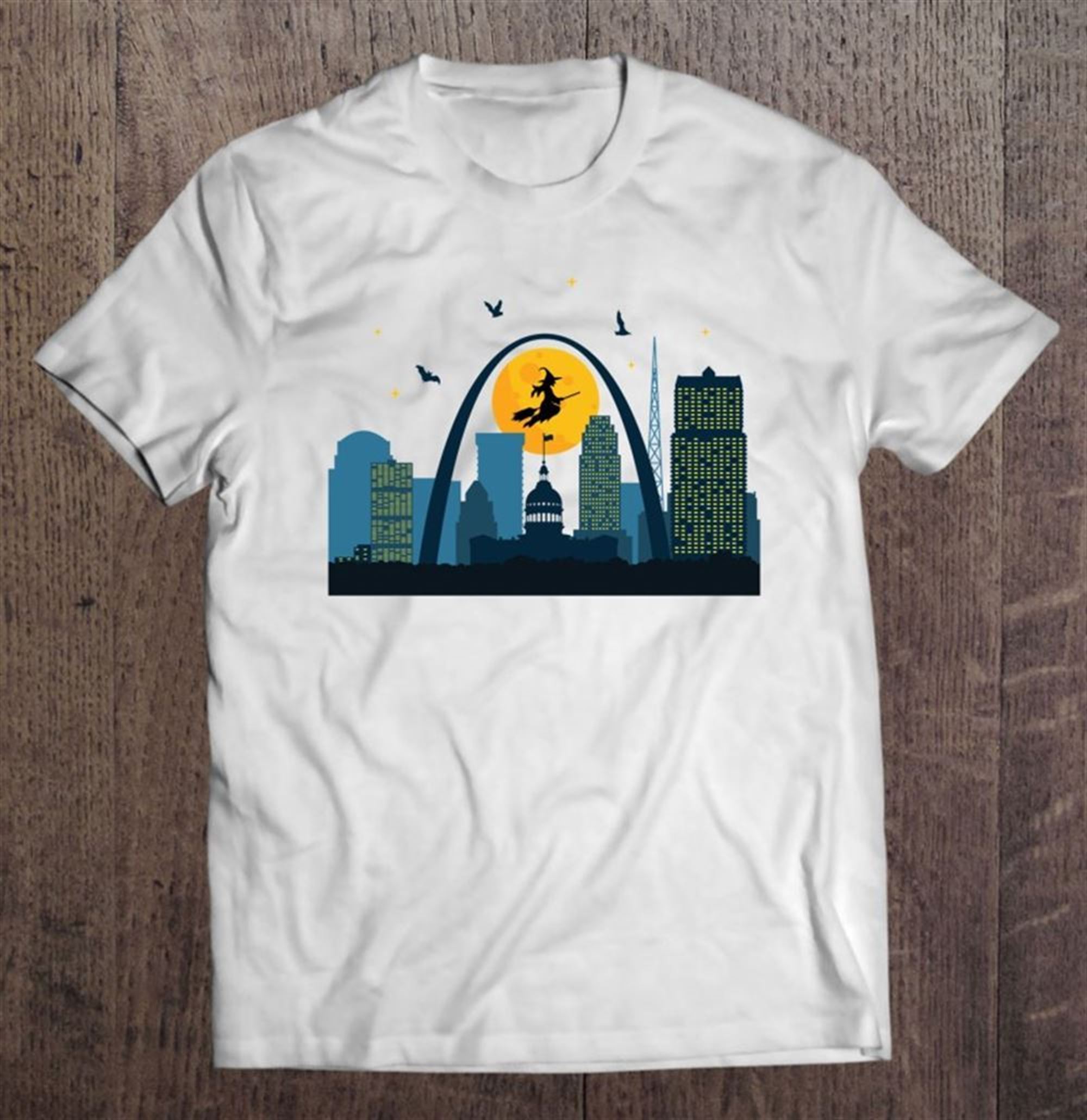 Saint Louis Skyline Witch Under Arch Halloween Design Essential