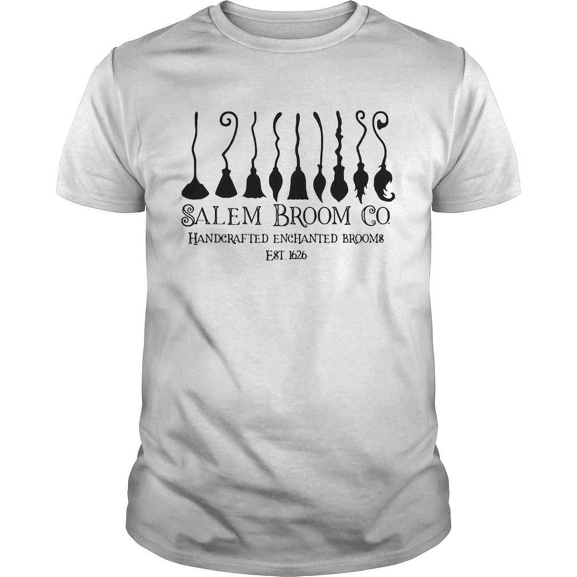 Salem Broom Go Handcrafted Enchanted Brooms Est 1626 Halloween Shirt