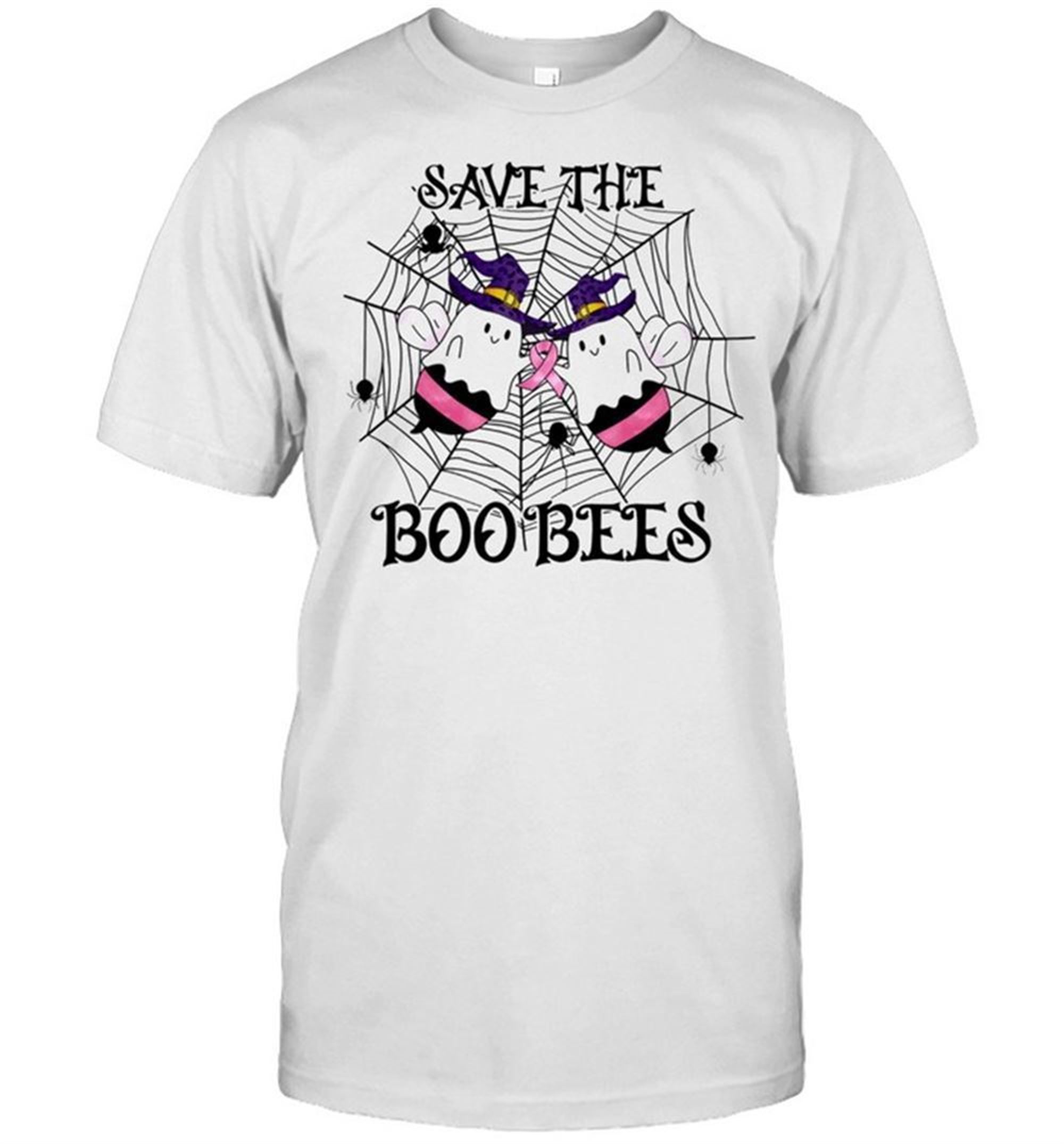 Save The Boo Bees Witch Breast Cancer Halloween Shirt