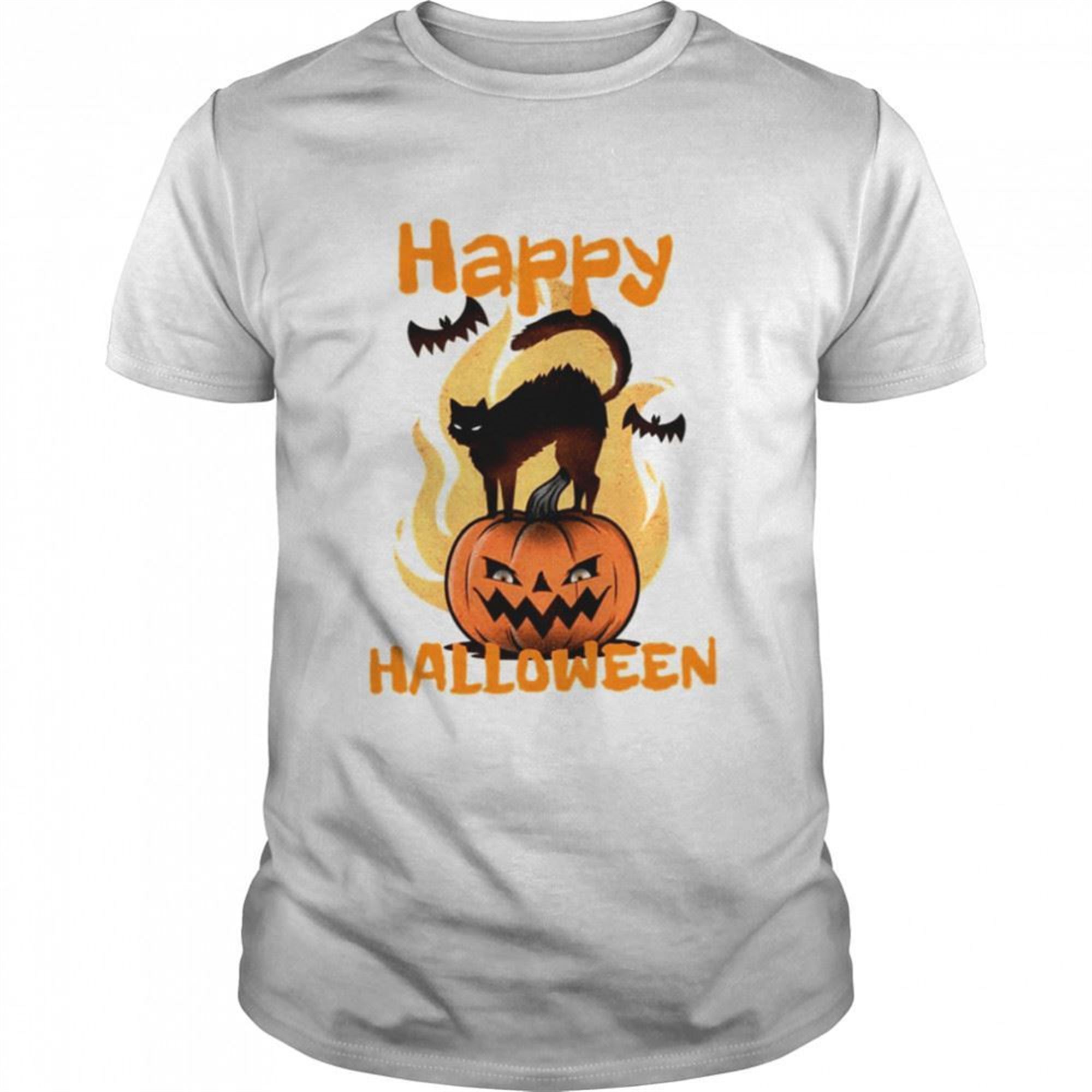 Scary Black Cat Halloween Spooky Night Shirt