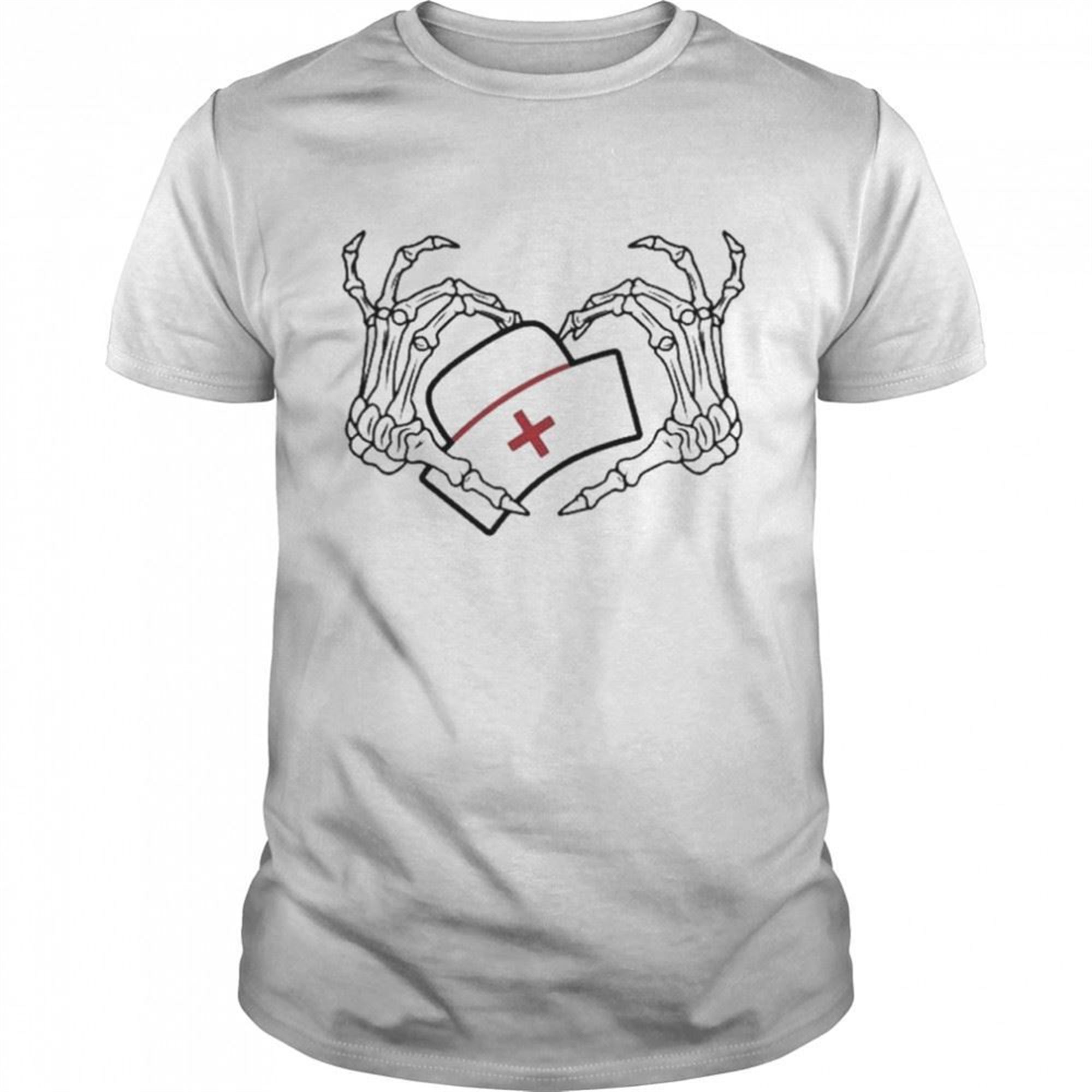 Skeleton Hand Heart Lazy Diy Nurse Costume Halloween Shirt