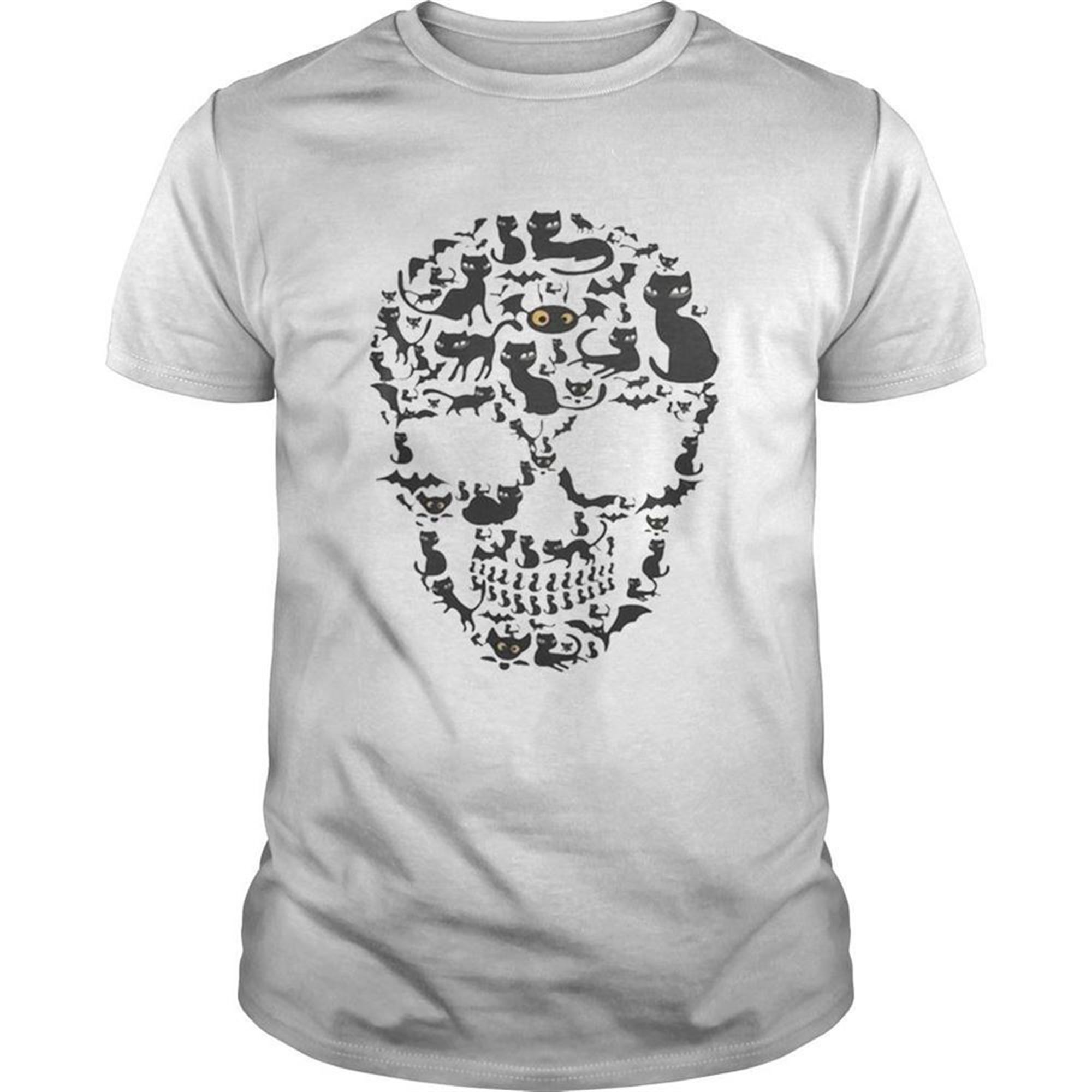 Skull Cat Halloween Shirt